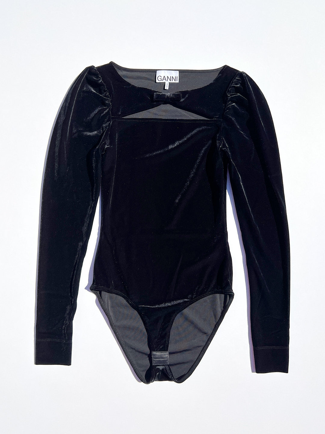 Velvet Bodysuit Black