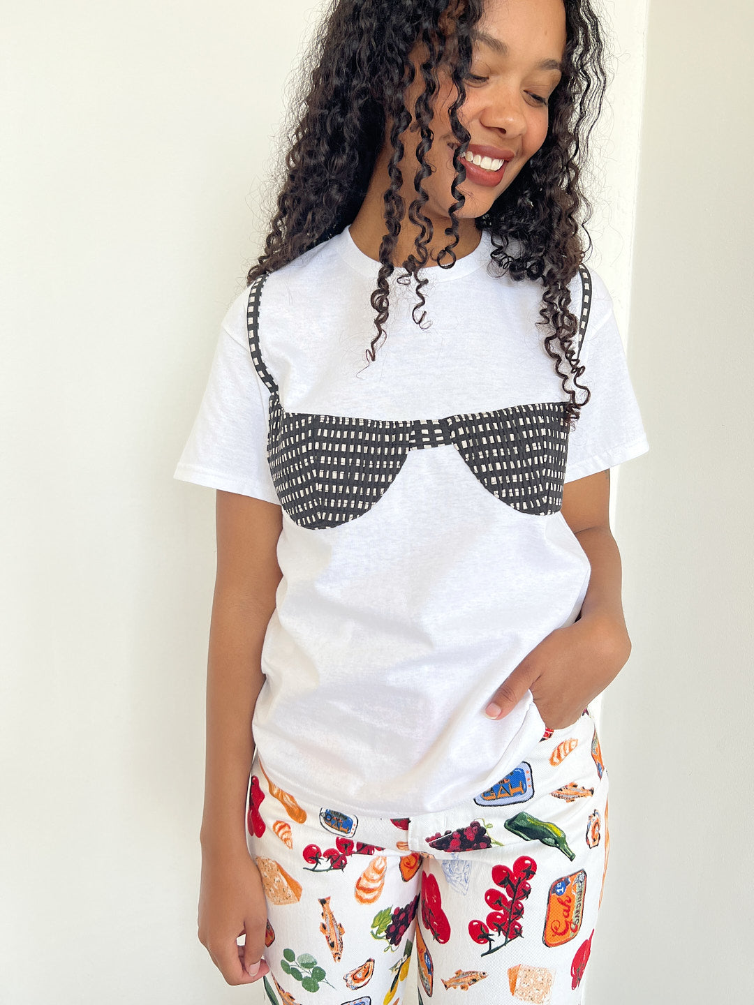 Florida Woman Applique Tee - Black and White Gingham – Lisa Says Gah