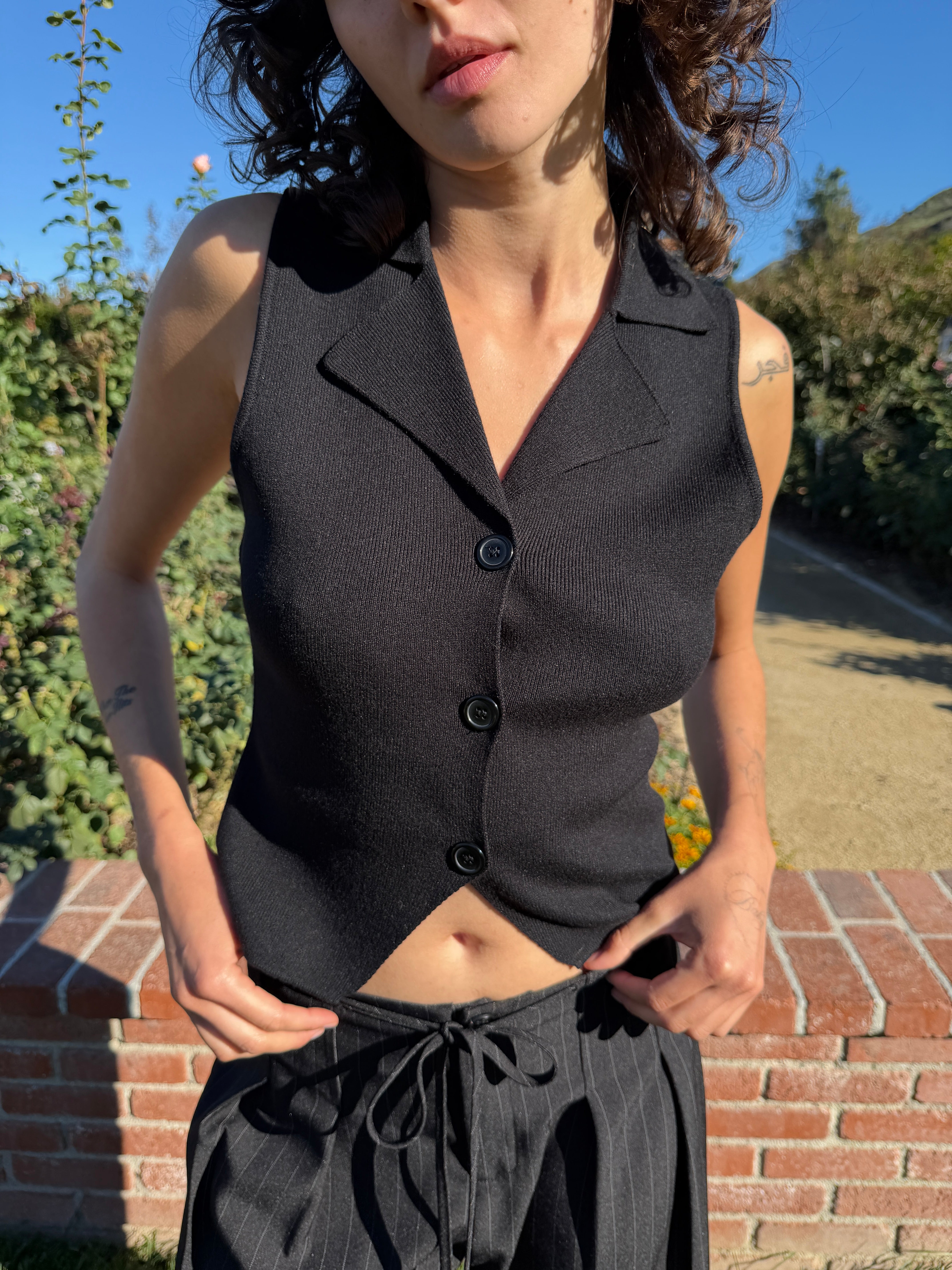 Max Sweater Vest - Black – Lisa Says Gah