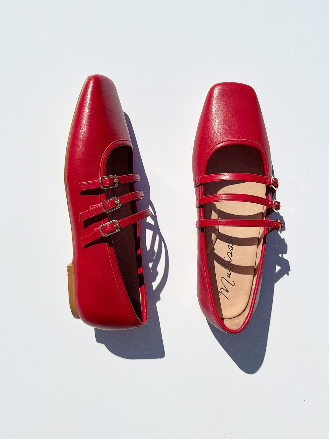 Floral Dress with Red Flats