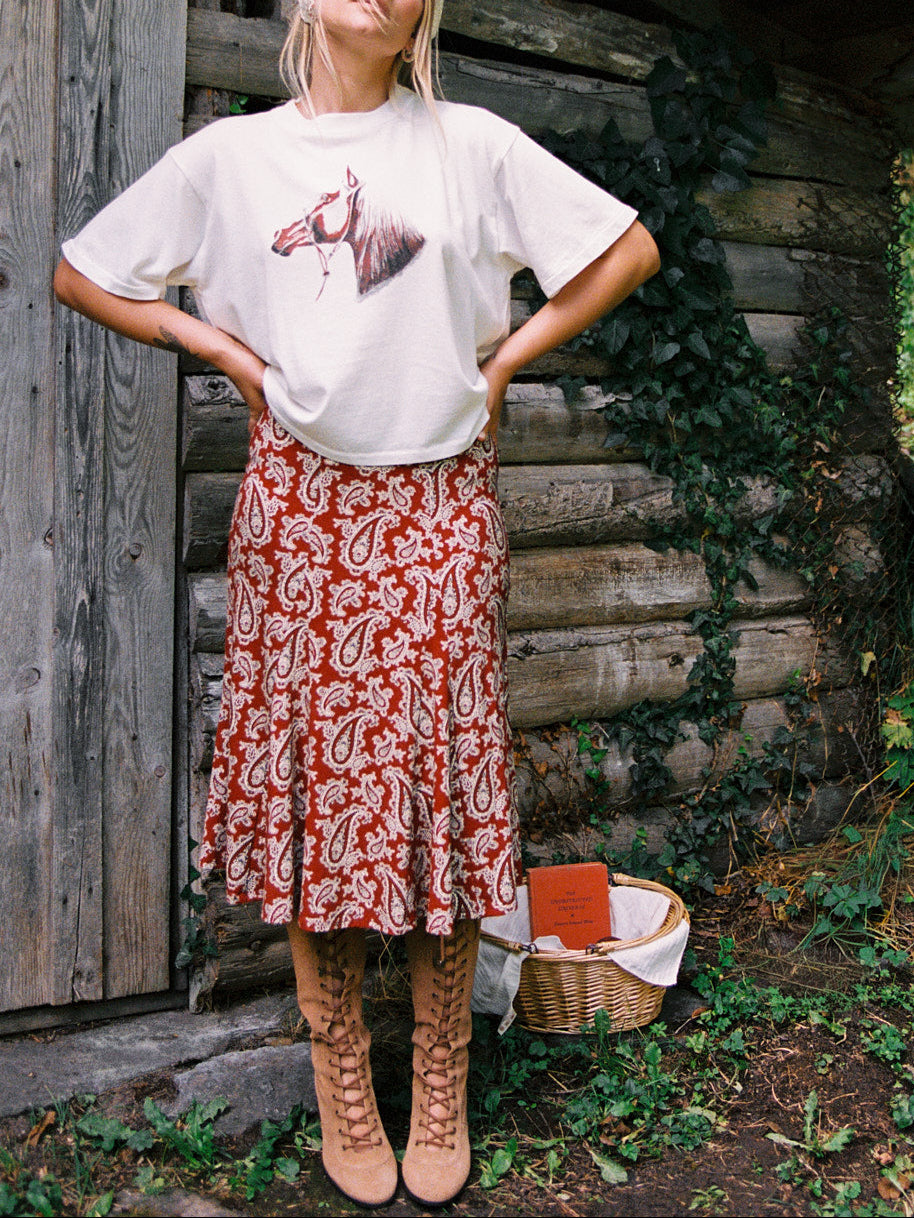 Amora Skirt - Prairie Paisley – Lisa Says Gah