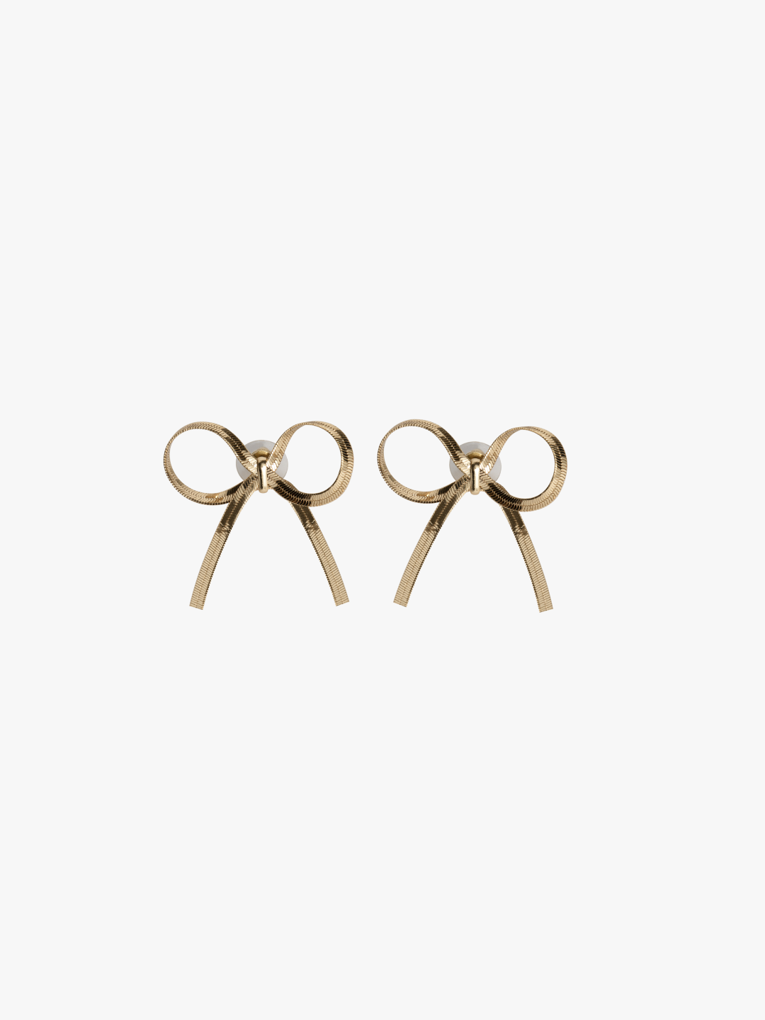 Gold bow best sale earrings studs