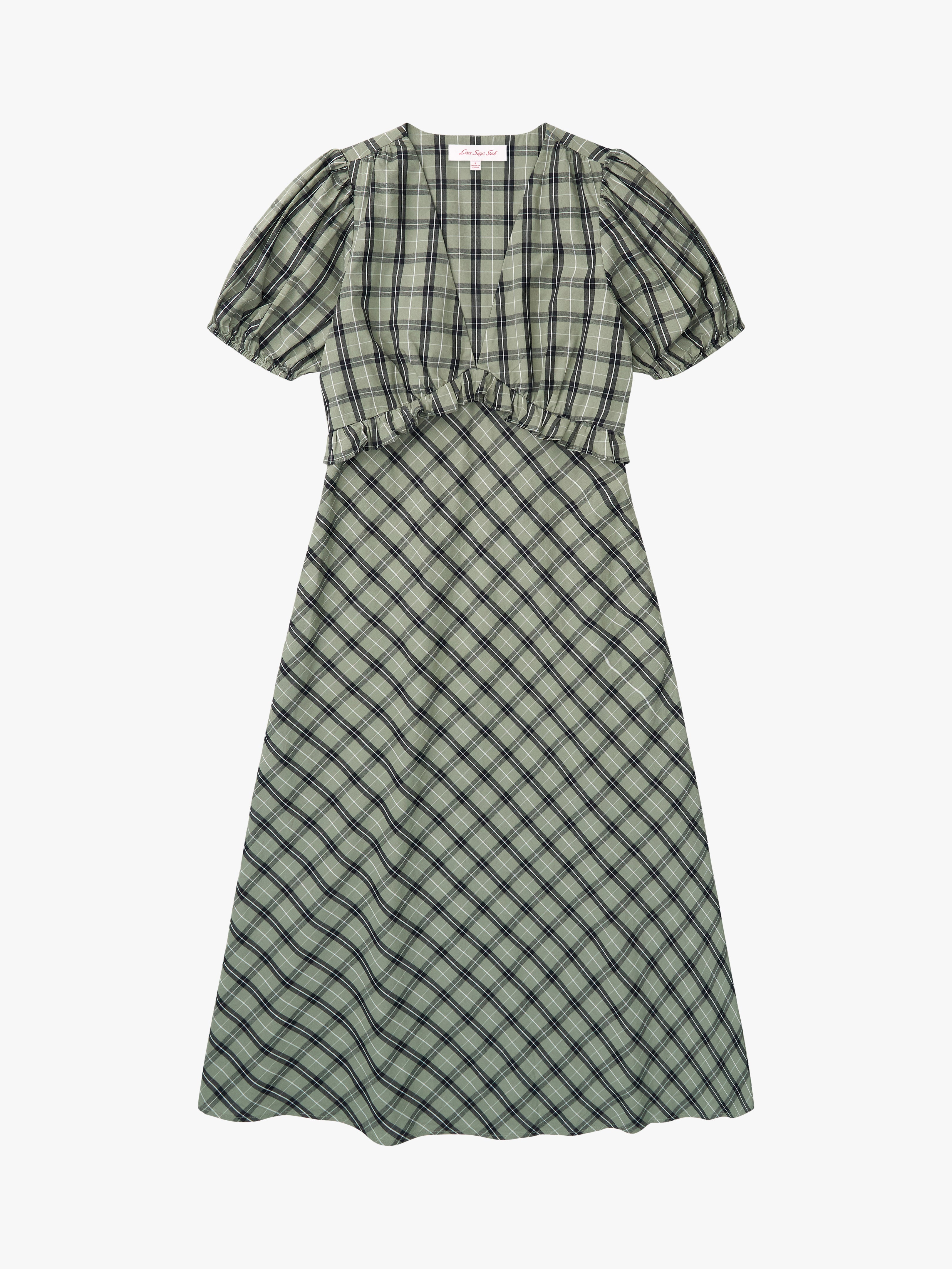 Emma  Emma Dress - Moss Plaid – Lisa Says Gah