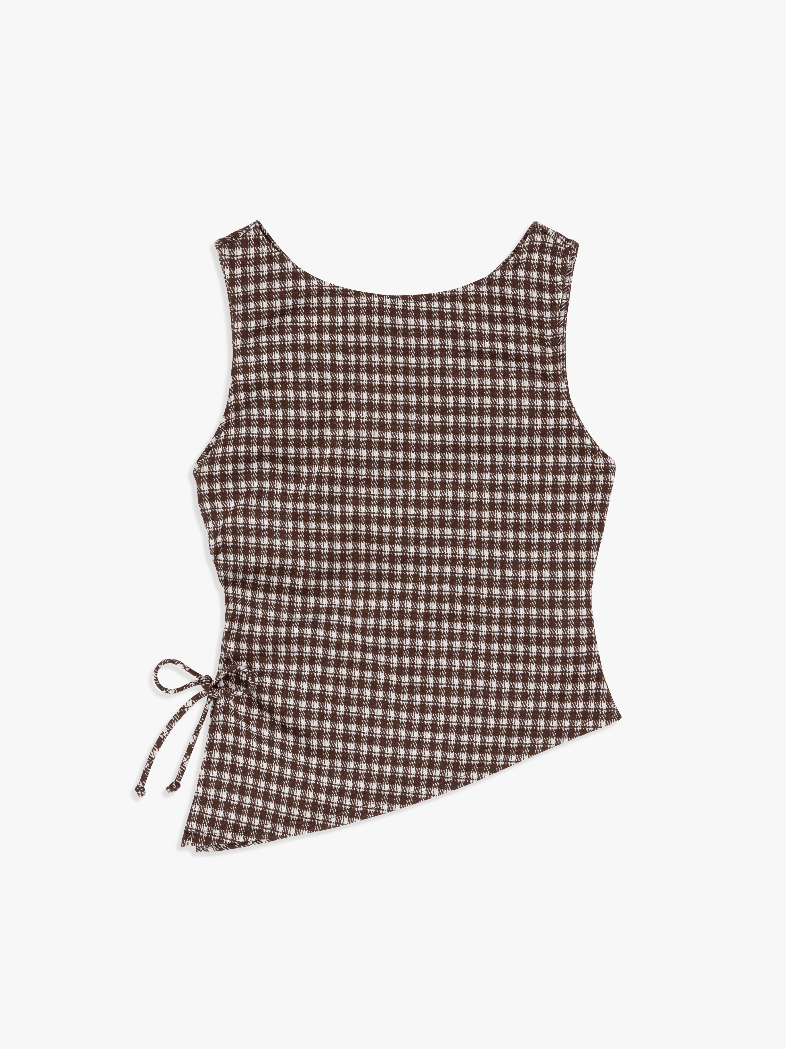 Erin Tank - Cocoa Plaid – Lisa Says Gah