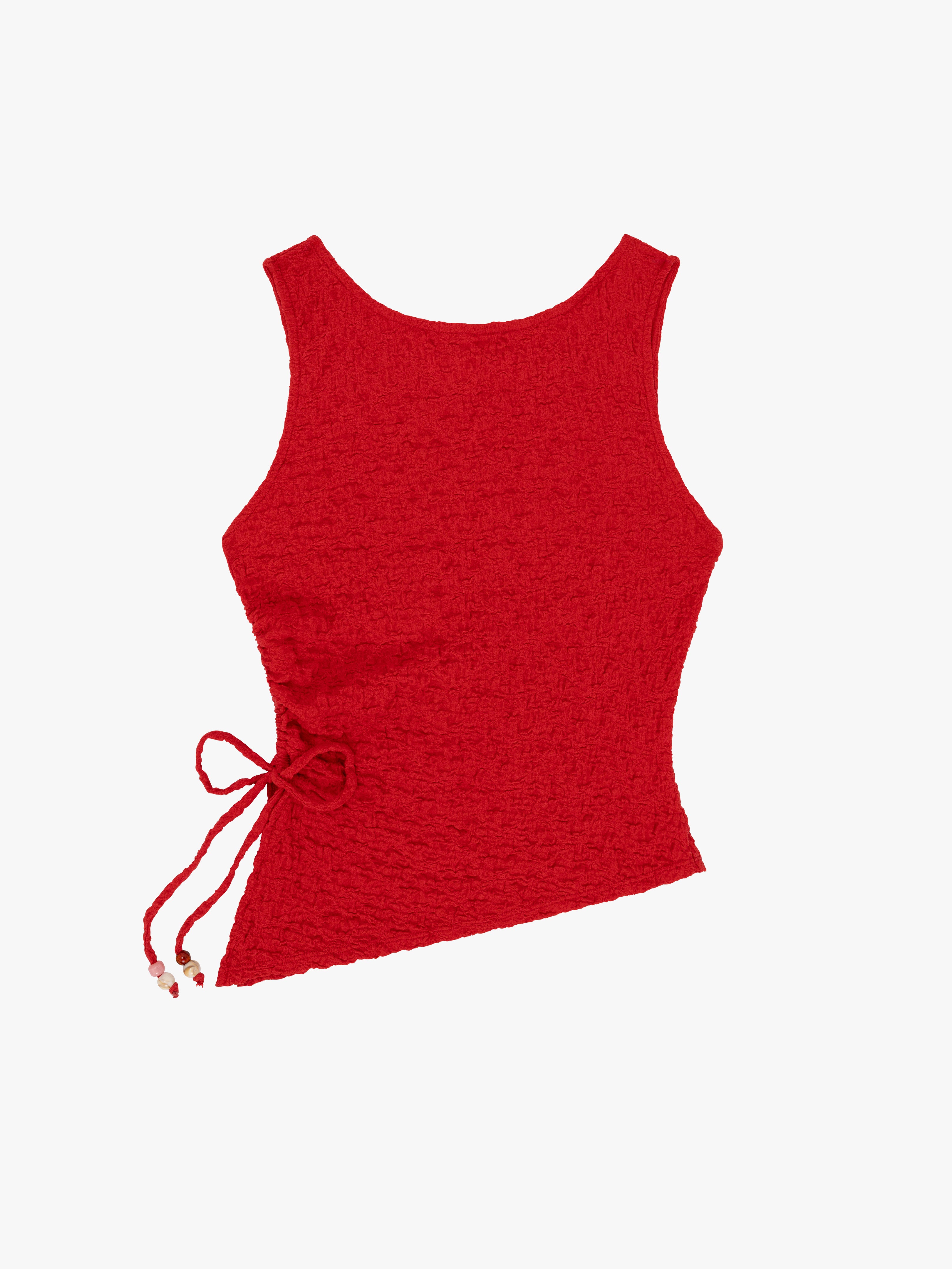 トップス HEAP layer knit tank - tea party red A.P.C. Red Knitted Tank-Top | Liberty
