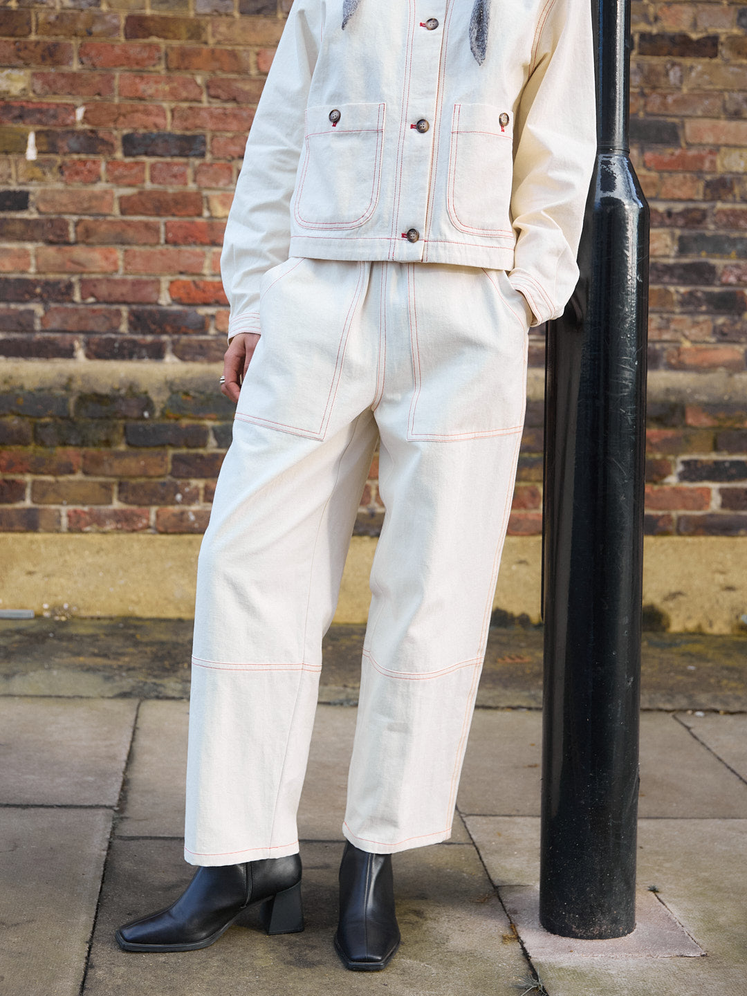 Rei Pant - Cream/Red – Lisa Says Gah