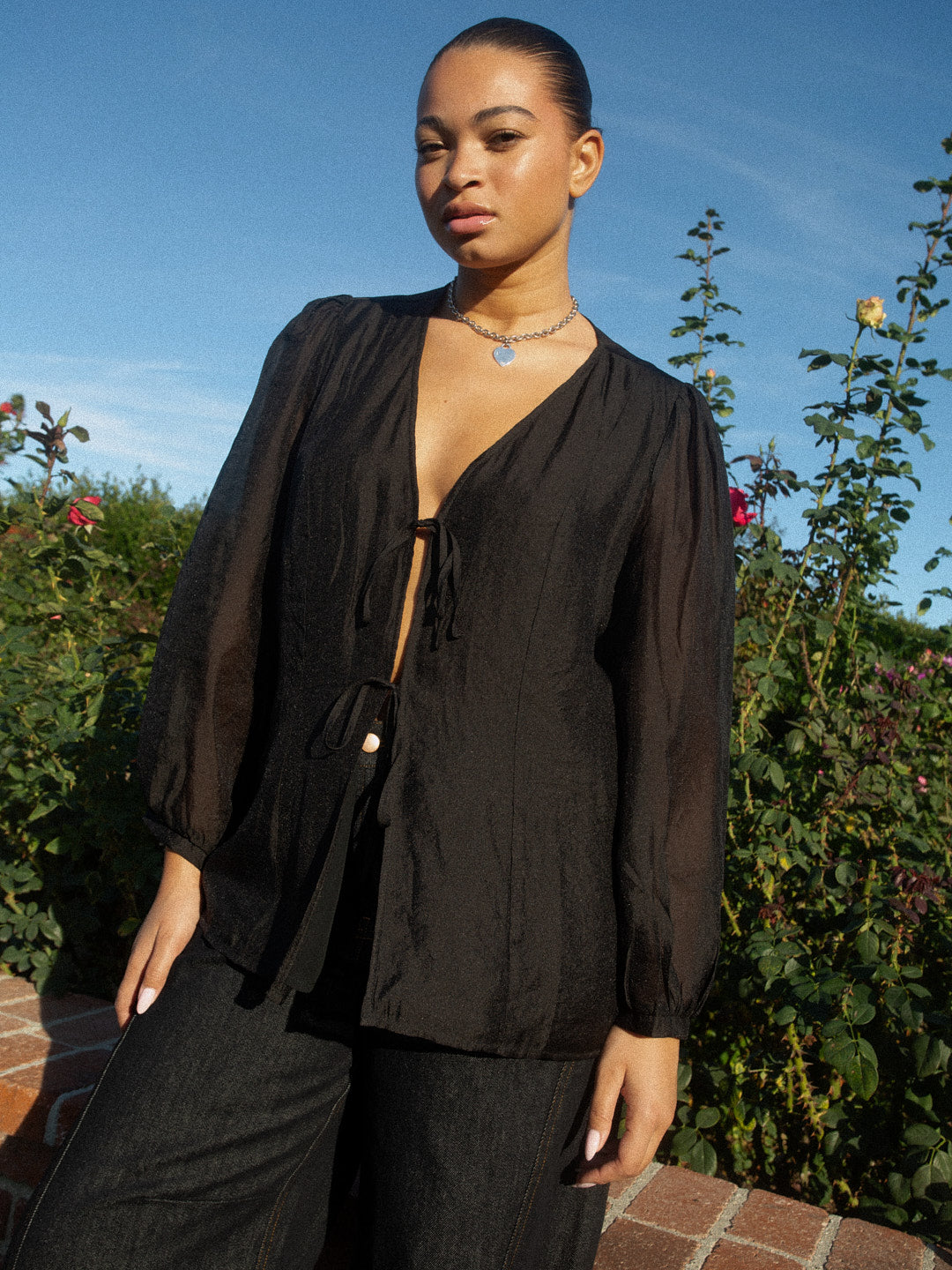 Meera Blouse - Black Organza – Lisa Says Gah