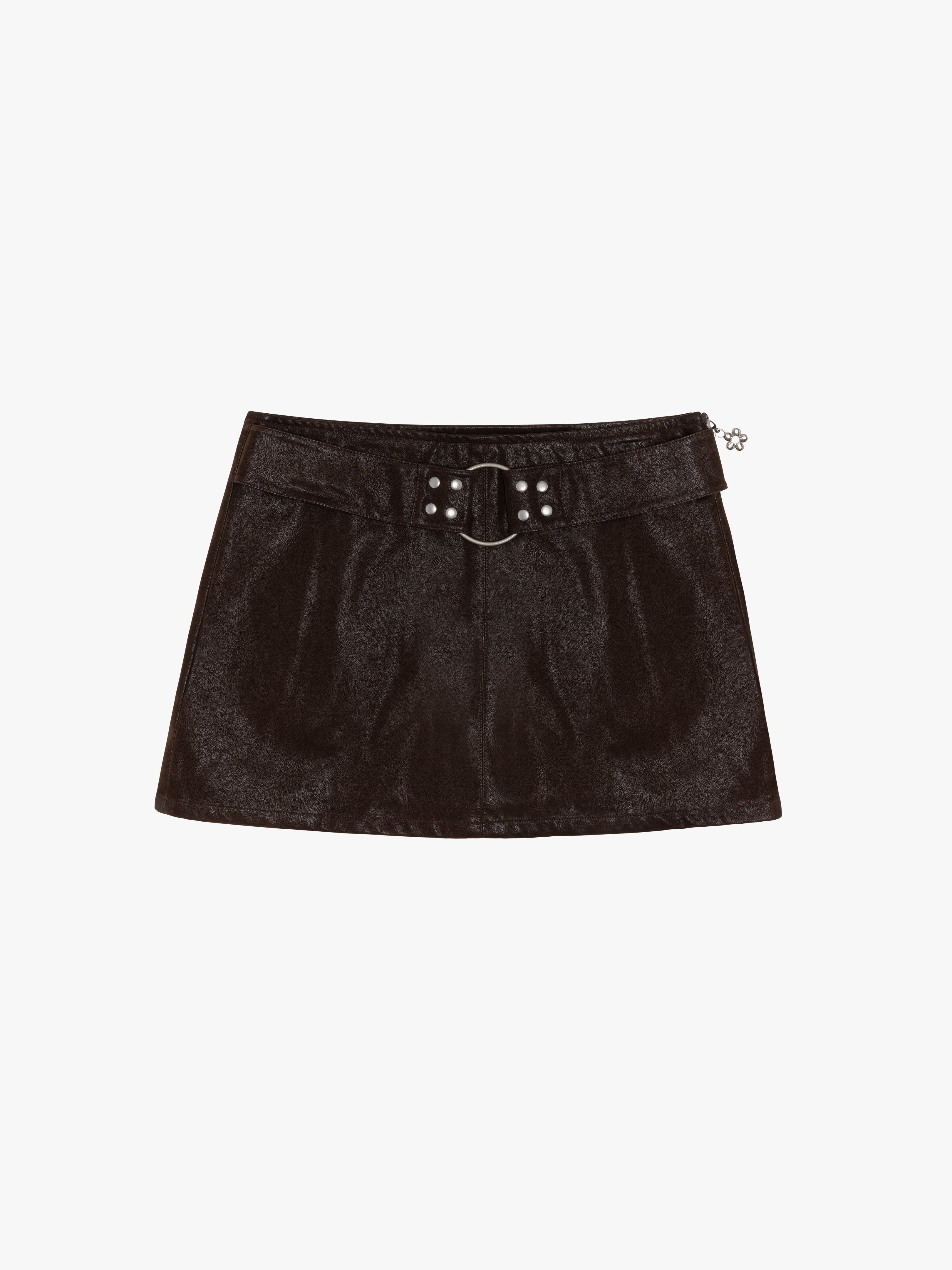 最安【新品】Volant Mini Skirt black S Wild Thoughts Faux Leather Mini Skirt - Black | Fashion Nova