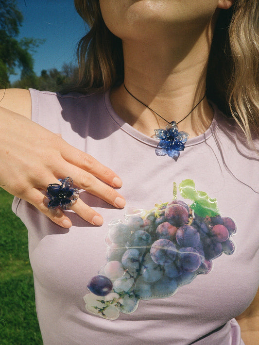 Hibiscus Necklace - Blue