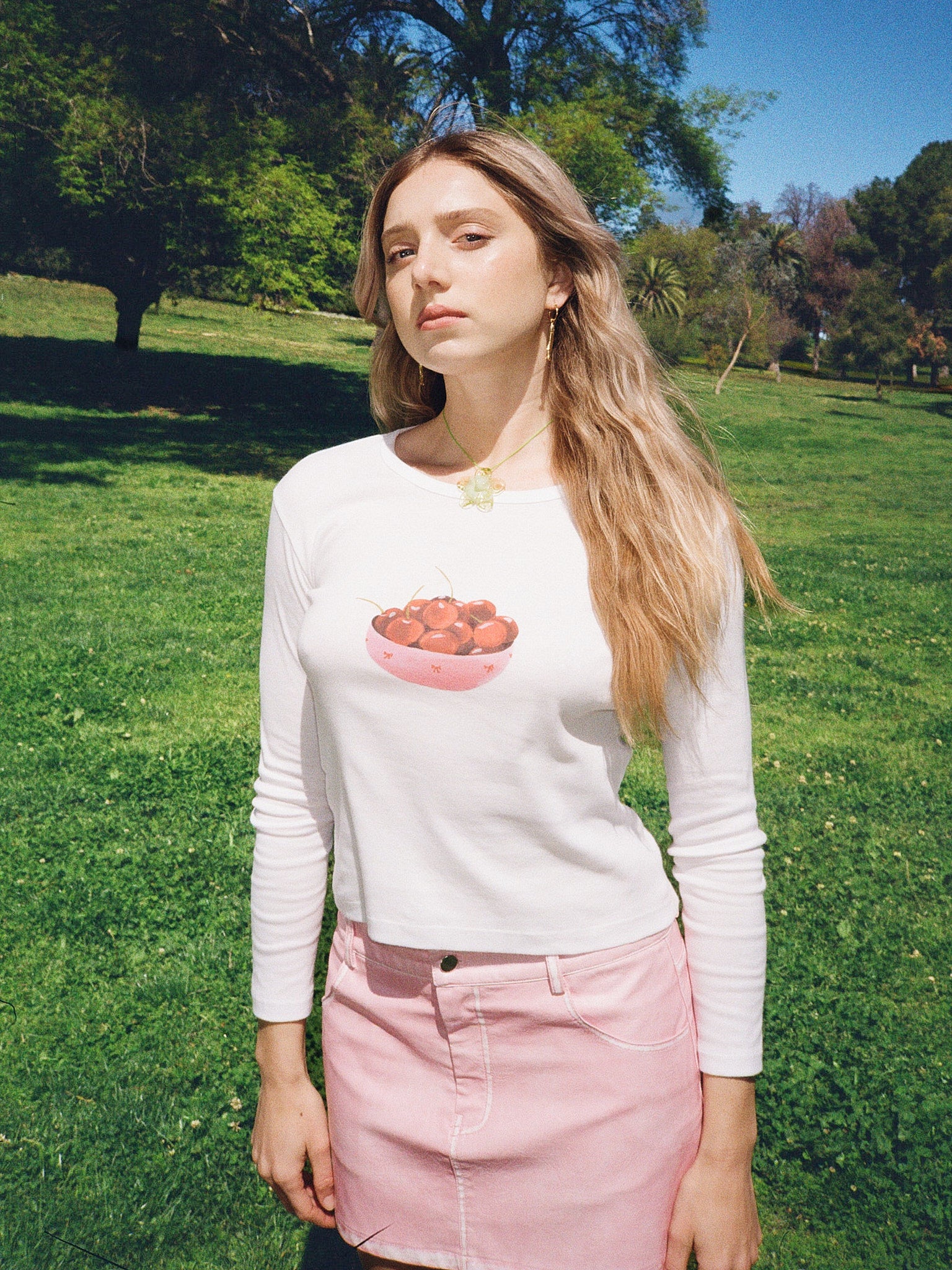 Dana Long Sleeve Tee - Cherry Bowl – Lisa Says Gah