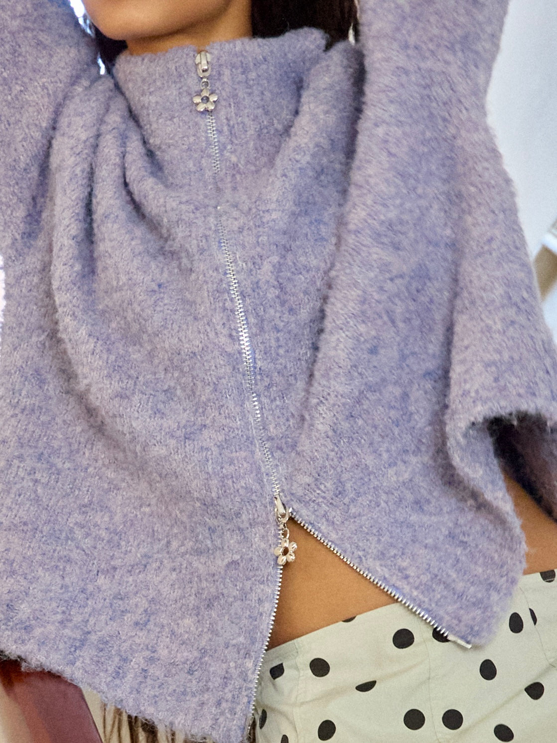 Gemma Zip Up - Cornflower