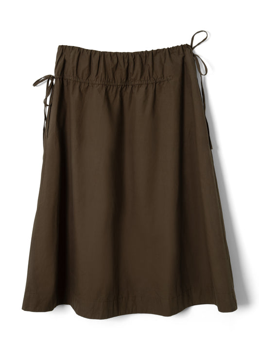 Caspia Volume Midi Skirt - Chocolate