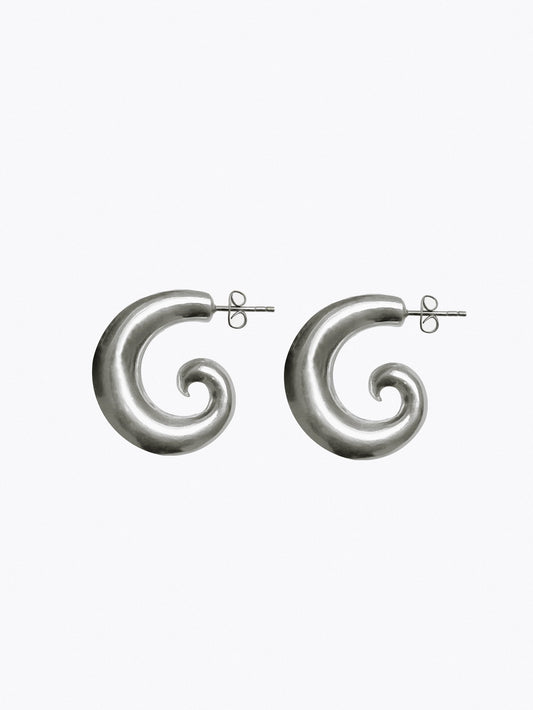 Cecilia Spiral Earrings - Silver