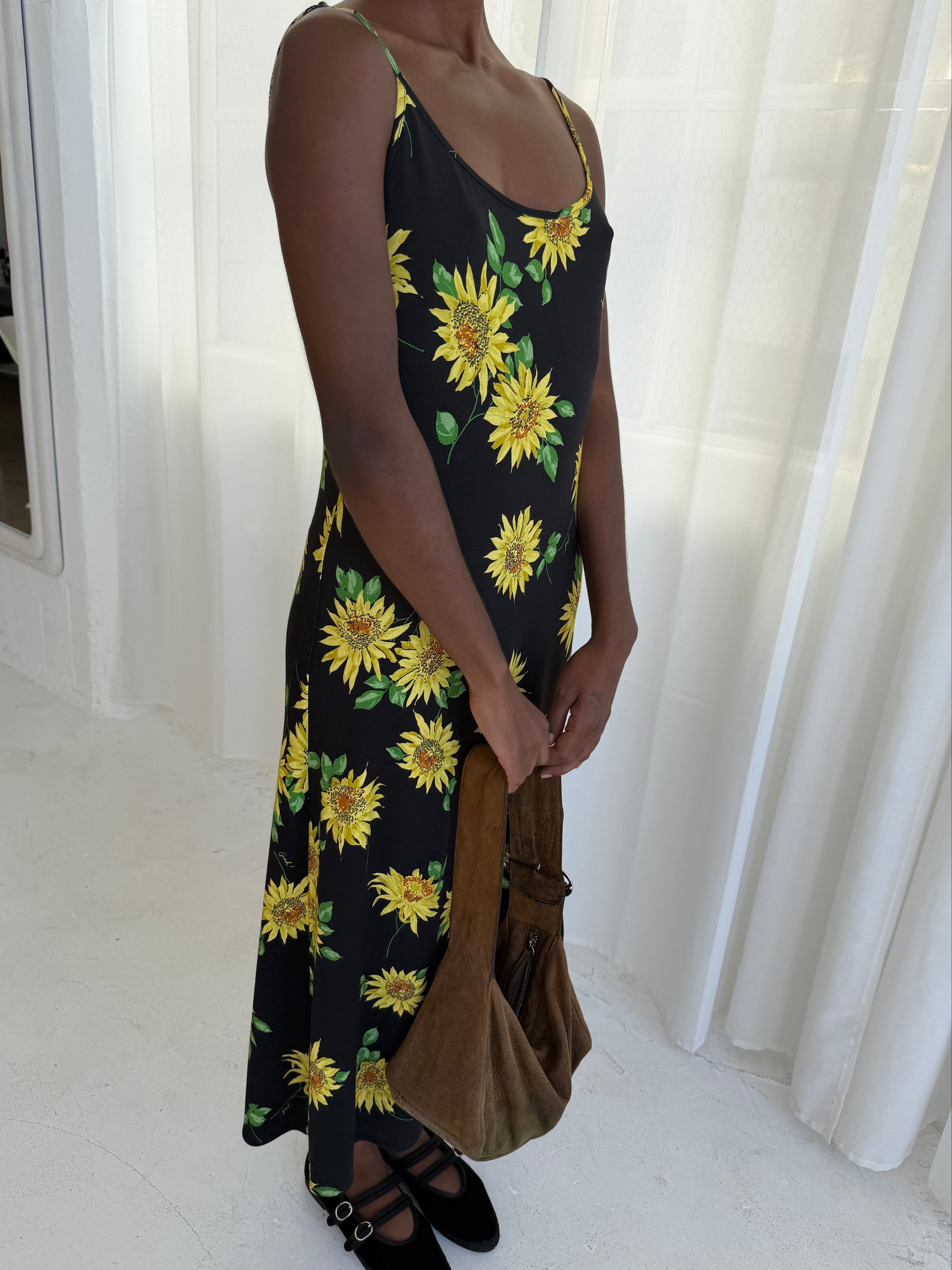 Sofia Slip Dress - Midnight Sunflower – Lisa Says Gah