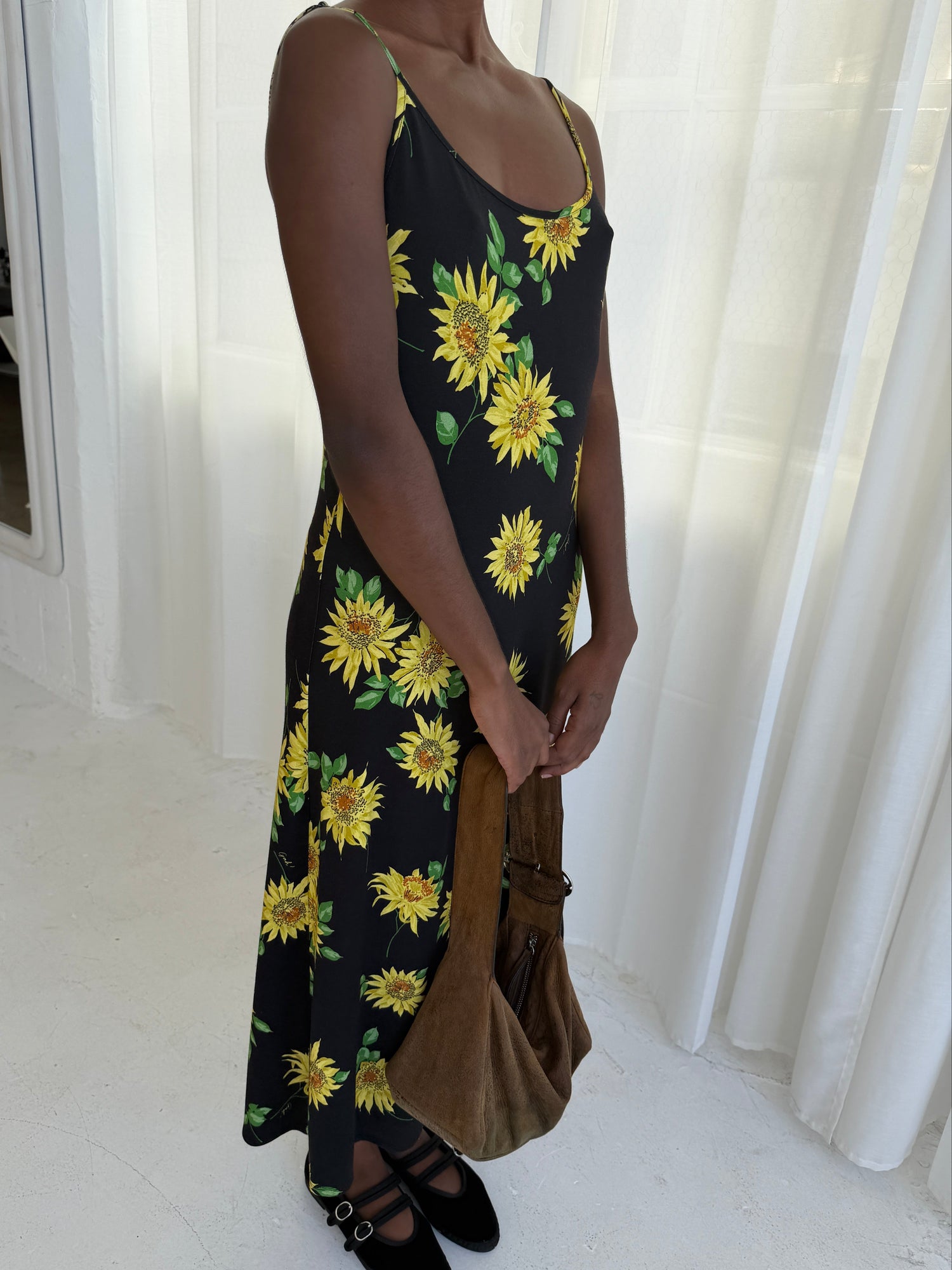 Sofia Slip Dress - Midnight Sunflower