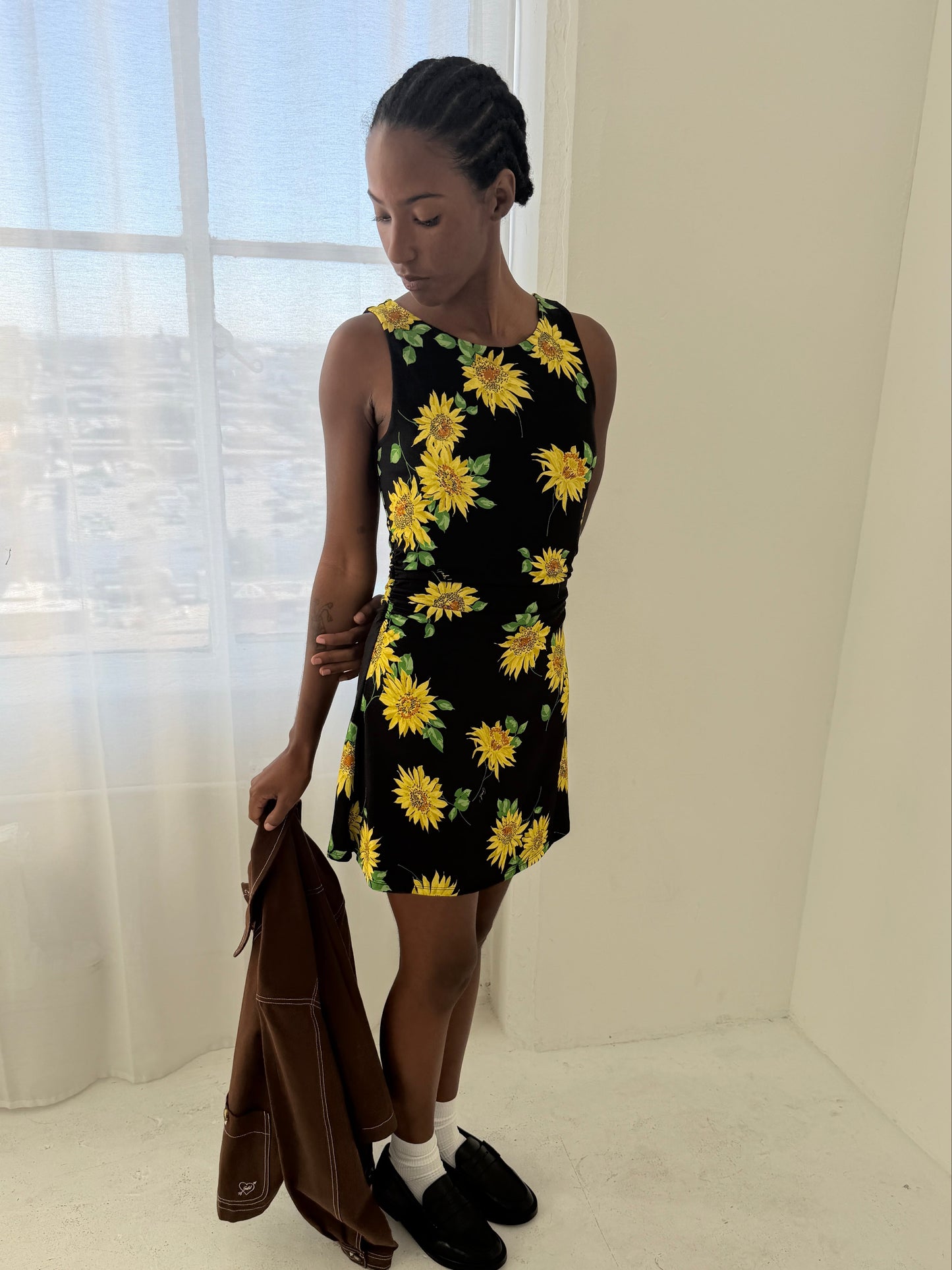 Cindy Dress - Midnight Sunflower
