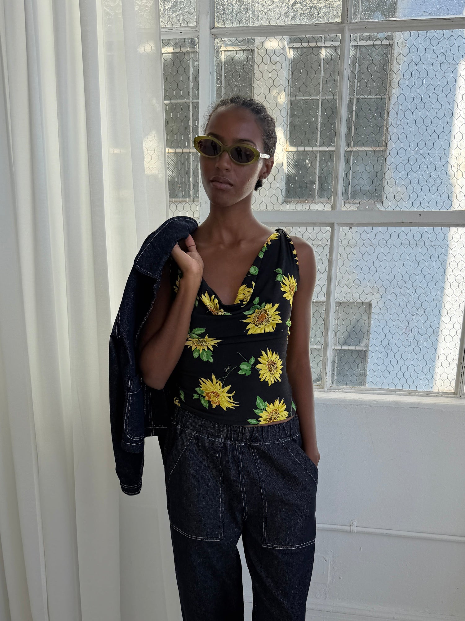 Jean Top - Midnight Sunflower