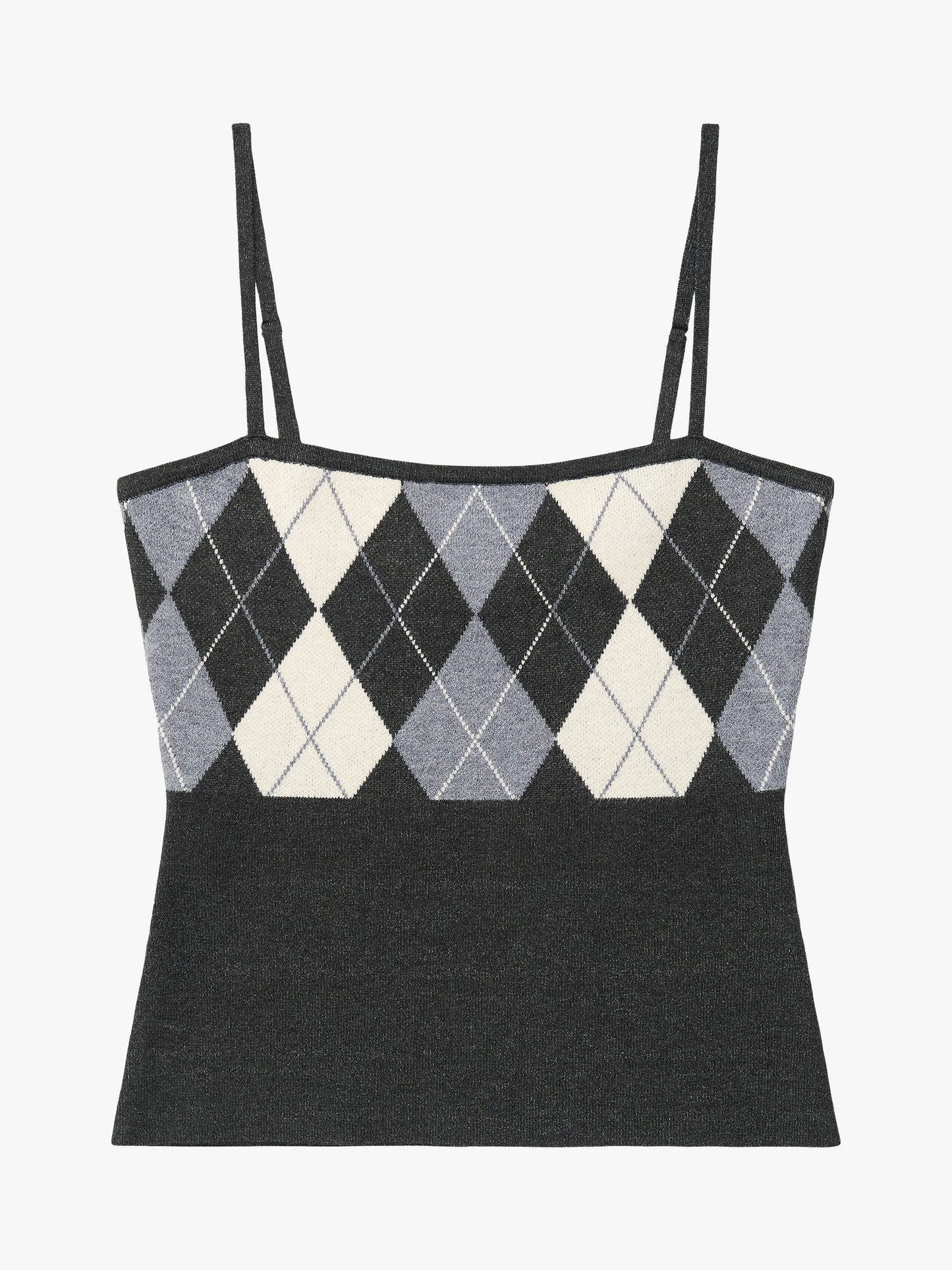 Emi Tank - Grey Argyle