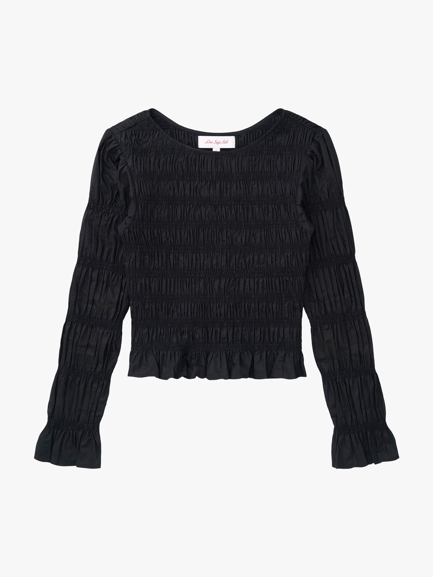 Rue Smocked Long Sleeve - Black
