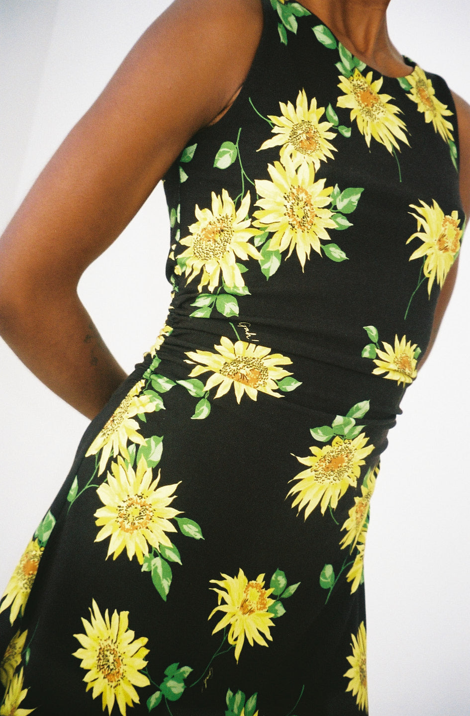 Cindy Dress - Midnight Sunflower
