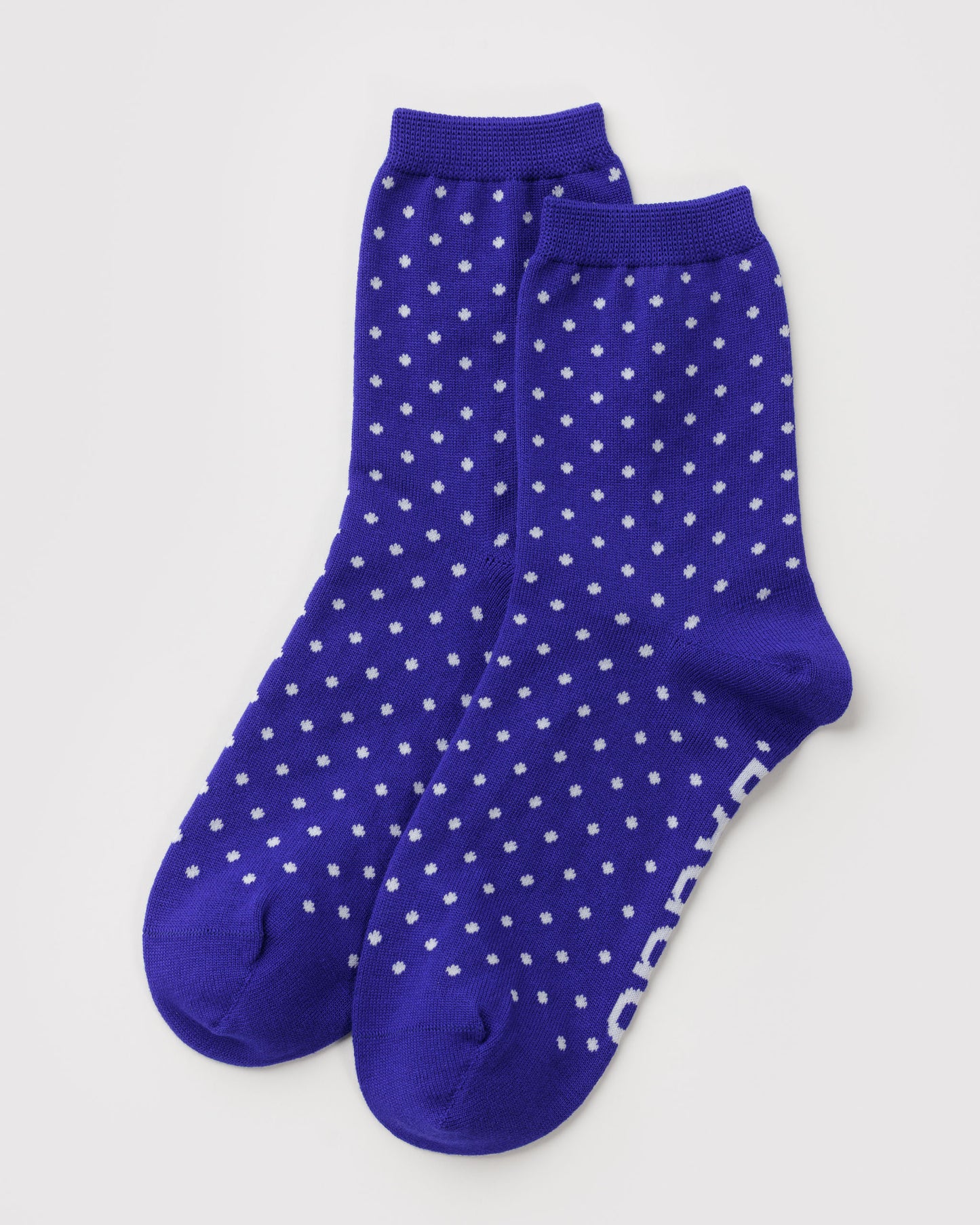 Crew Socks - Micro Blue and White Polkadot