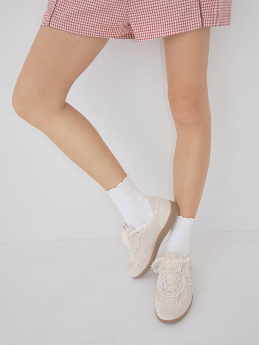 Tb.490 Crochet Leather Sneakers - Cream