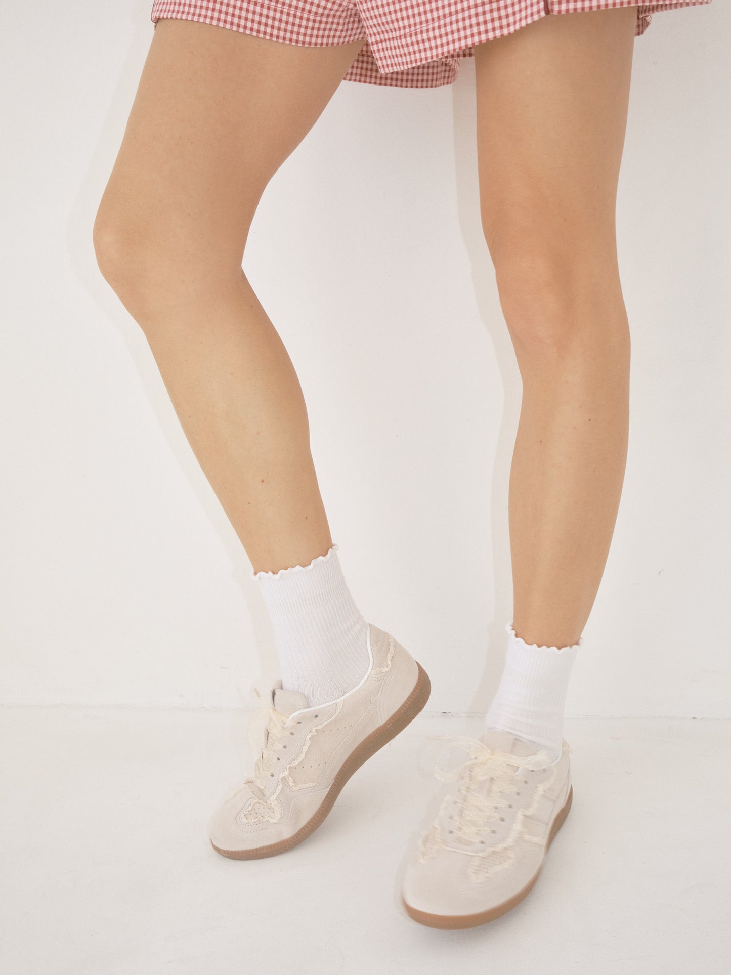 Tb.490 Crochet Leather Sneakers - Cream