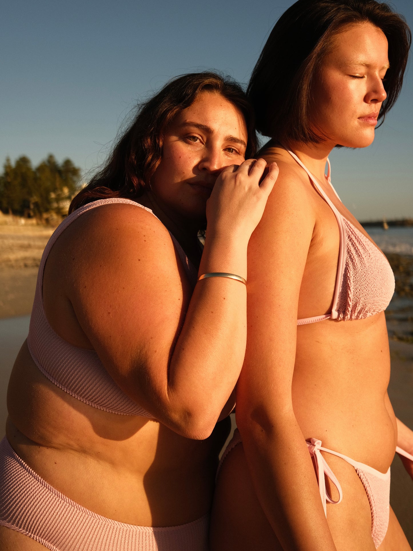 Zera Side Ties Two Piece - Rose