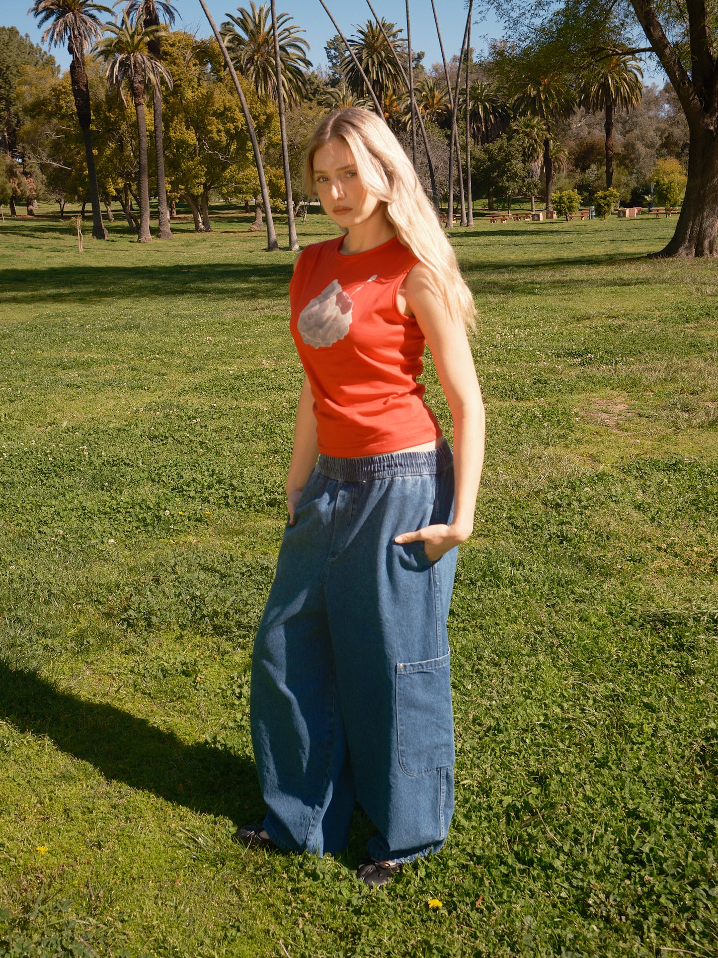 Lenticular Crew Tank - Cherry Whip Patch