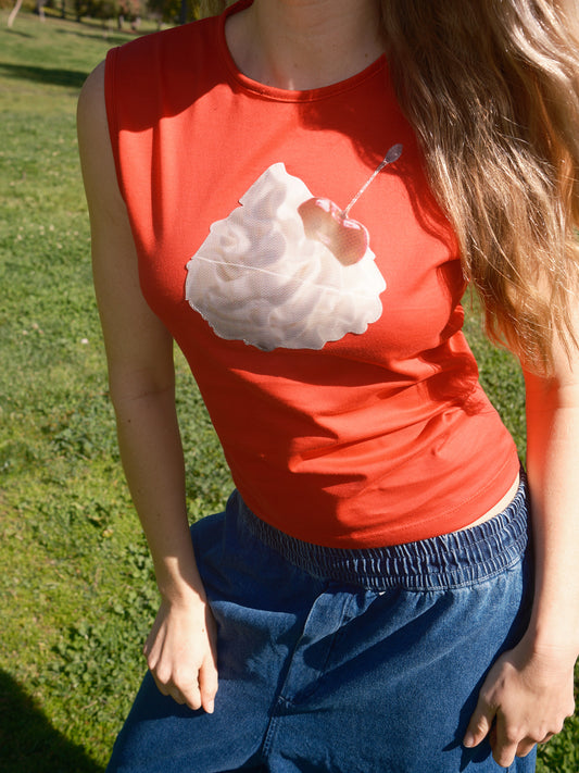 Lenticular Crew Tank - Cherry Whip Patch