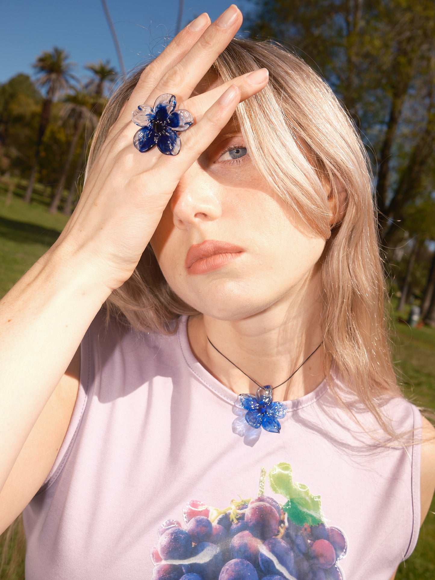 Hibiscus Ring - Blue