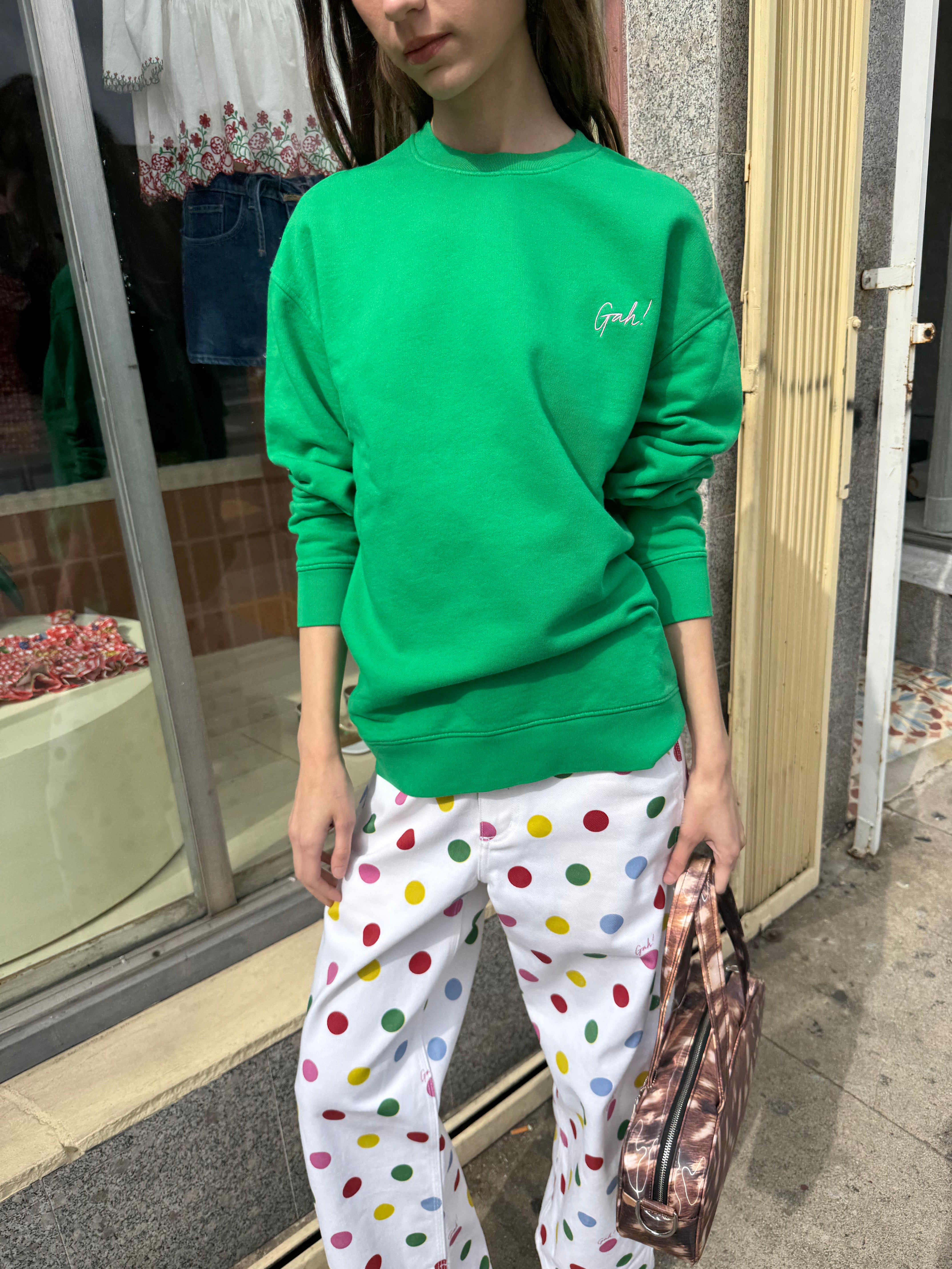 Organic Fleece Sweatshirt - Basil – Lisa Says Gah