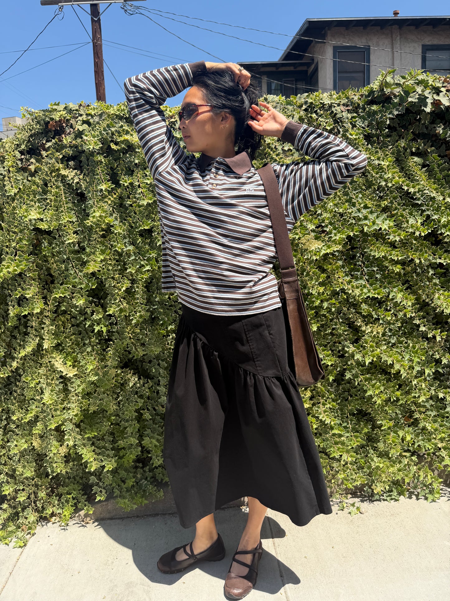 Maeve Midi Skirt - Caviar Twill