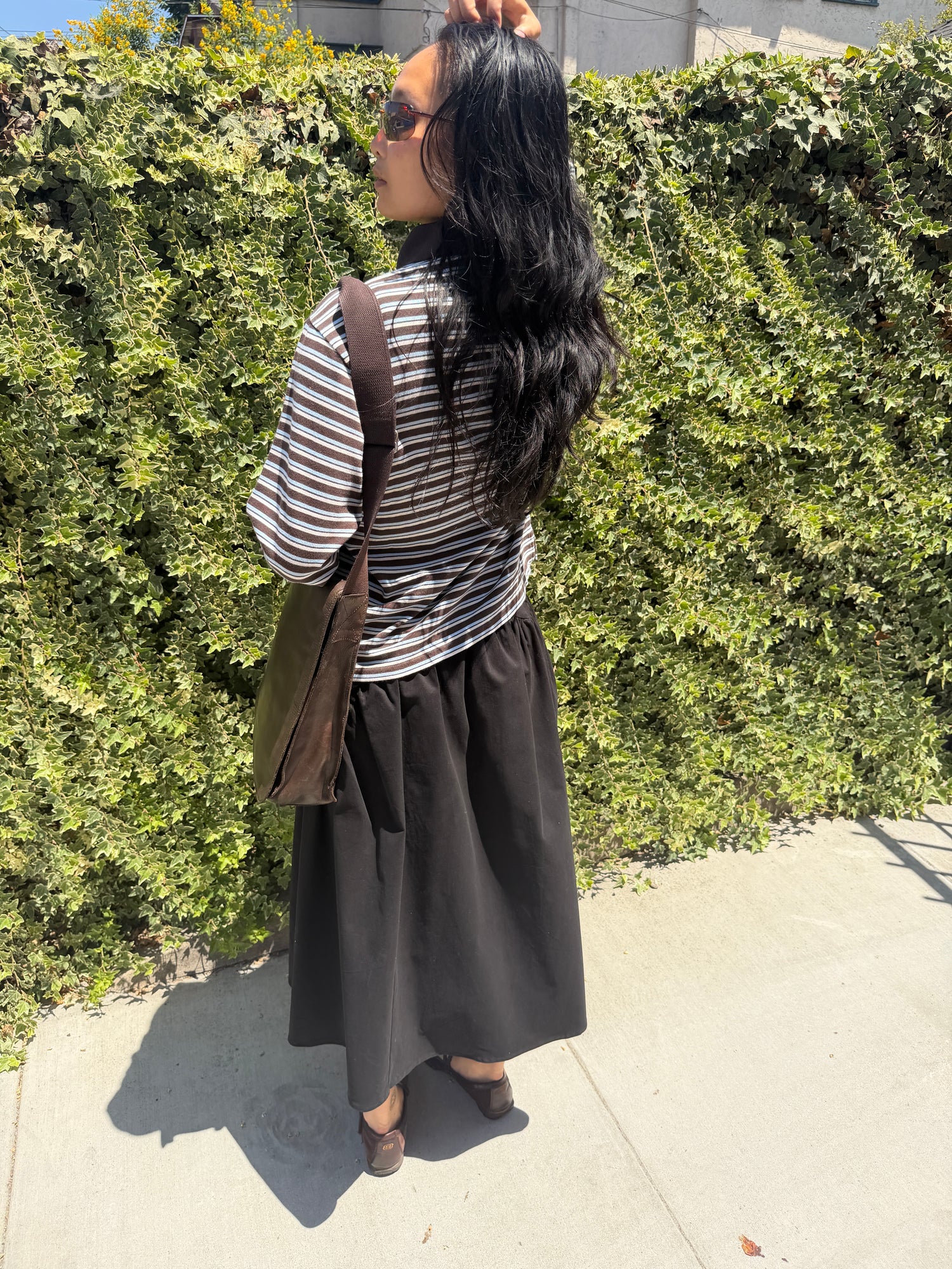 Maeve Midi Skirt - Caviar Twill
