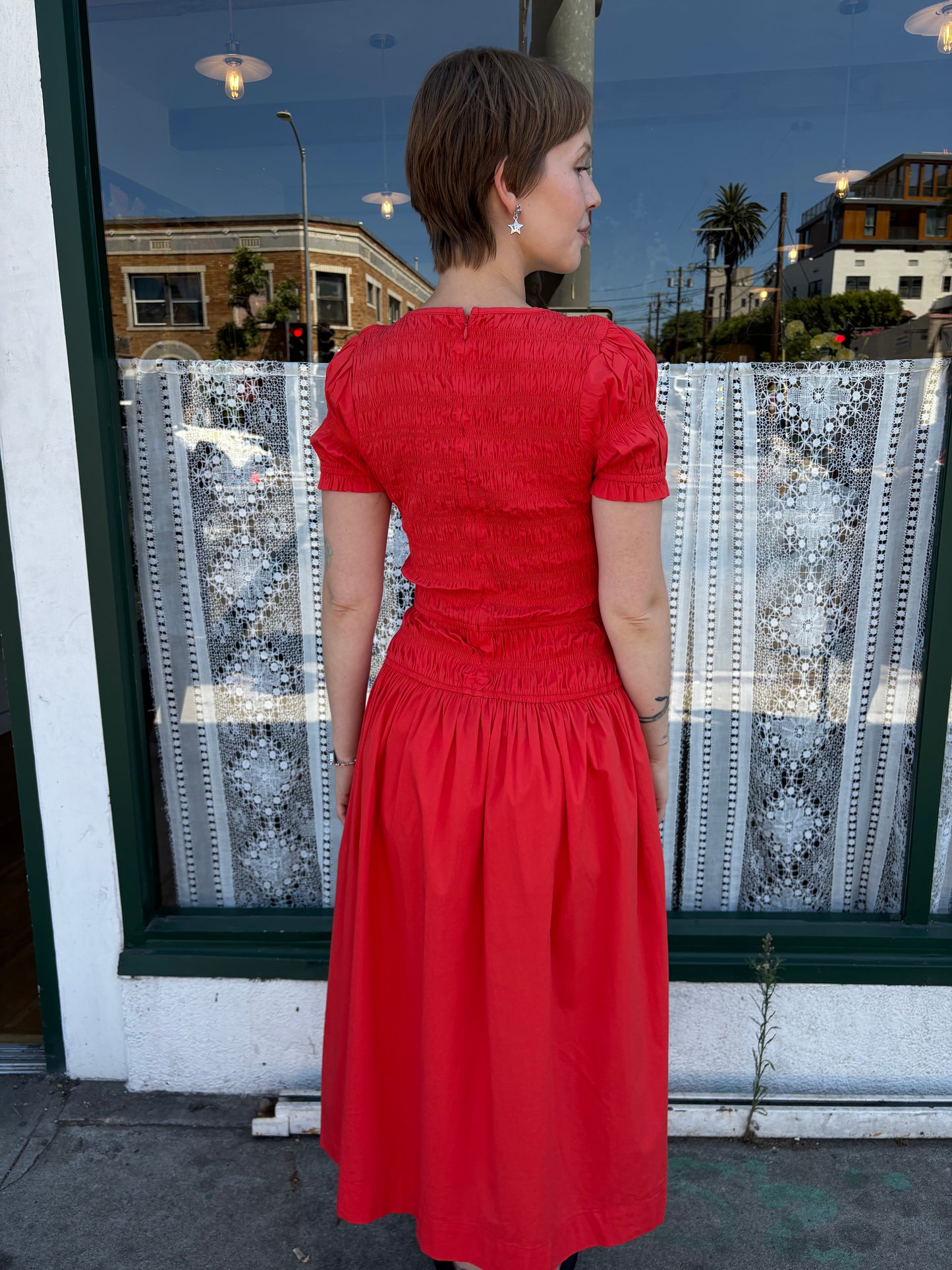 Saffy Midi Dress - Red Alert