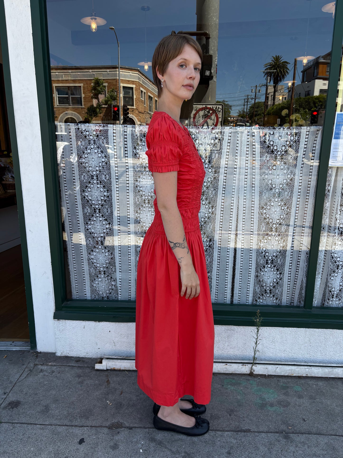 Saffy Midi Dress - Red Alert