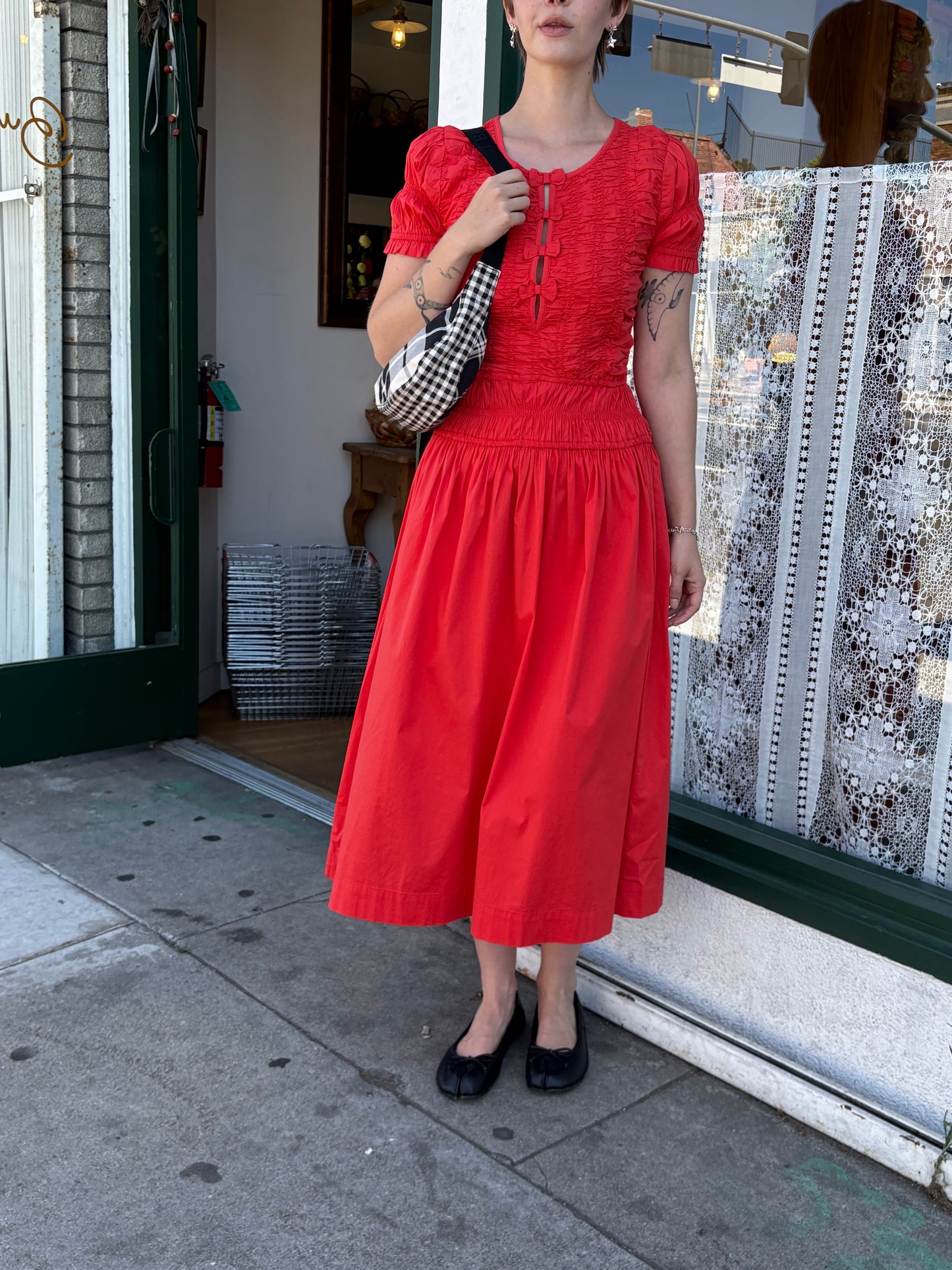 Saffy Midi Dress - Red Alert