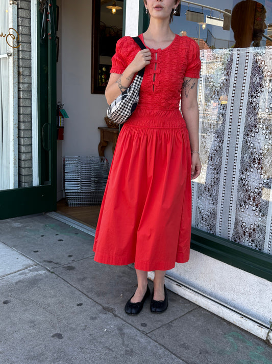 Saffy Midi Dress - Red Alert