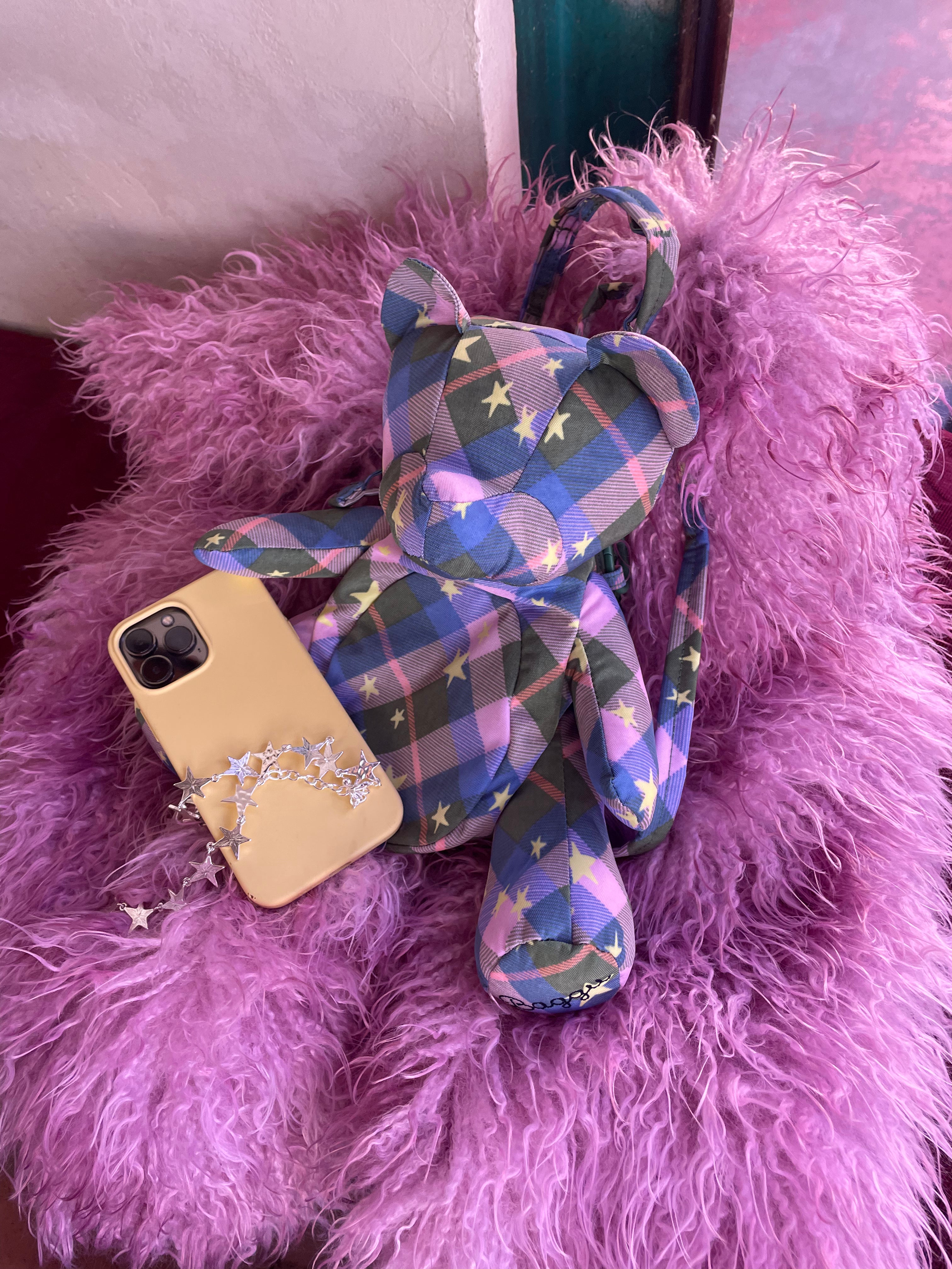 Bear Bag - Green Star Plaid – Lisa Says Gah