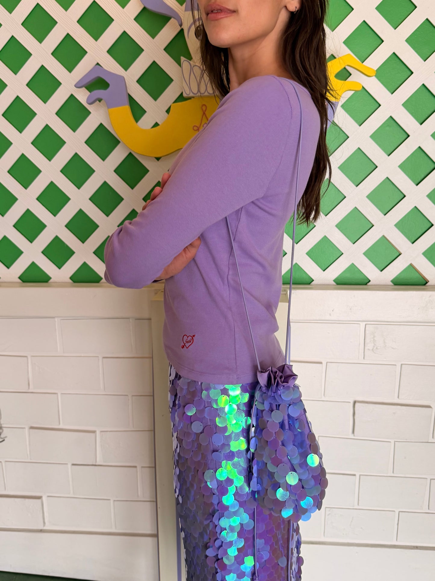 Luca Bag - Lilac Paillette