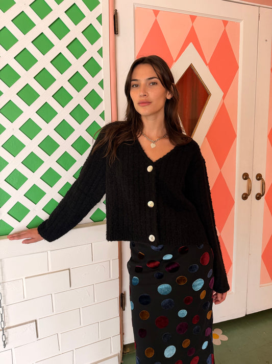 Issa V-Neck Cardi - Black