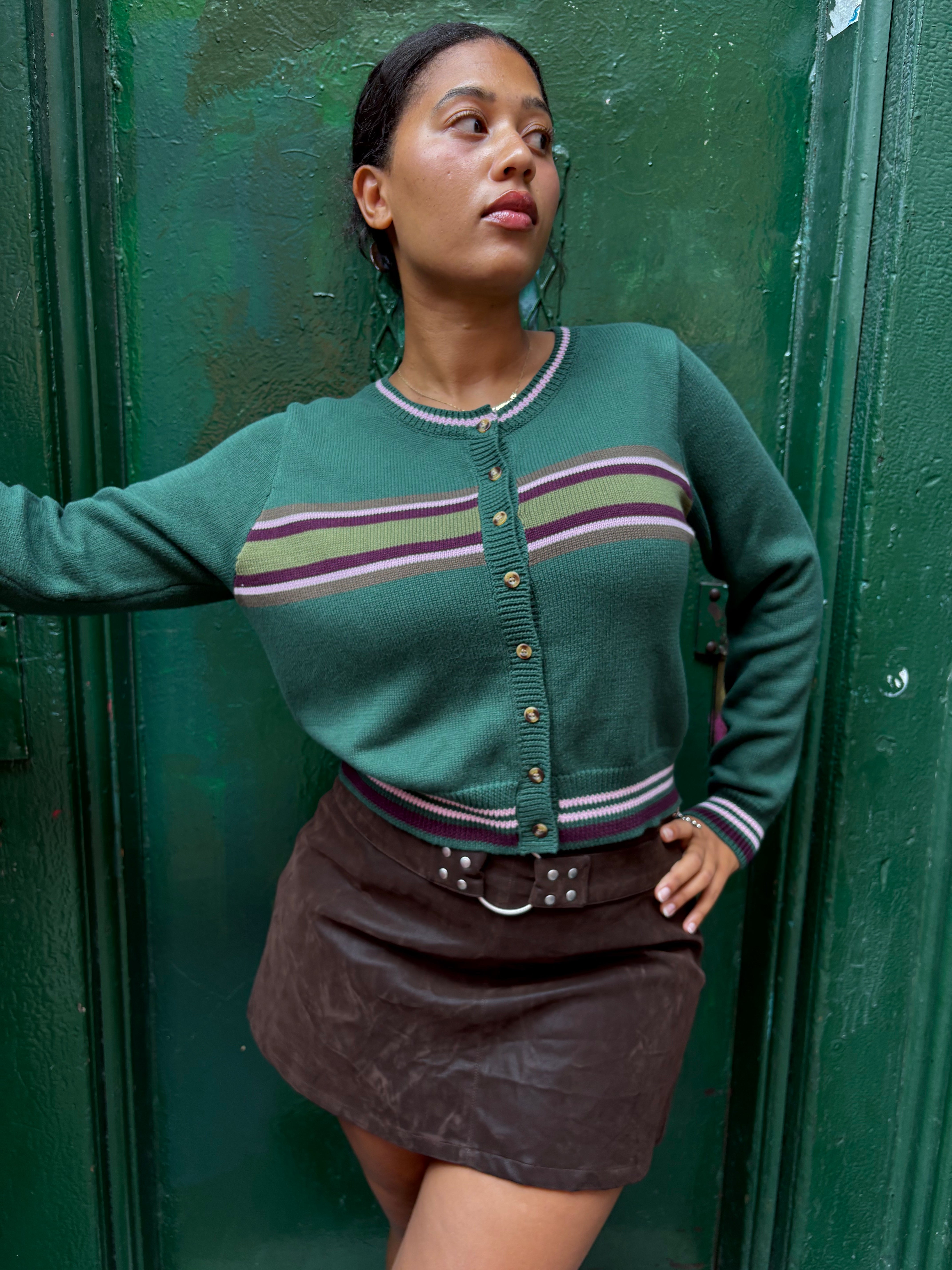 Odessa Cardi - Moss Stripe – Lisa Says Gah