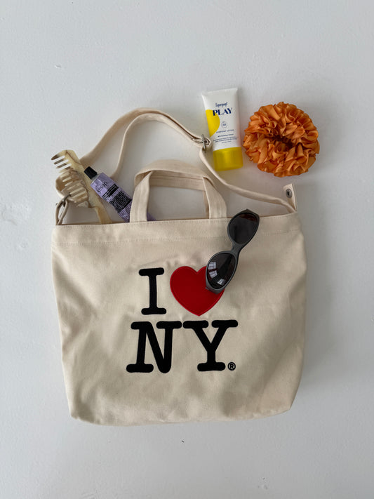 Horizontal Zip Duck Bag - I LOVE NY
