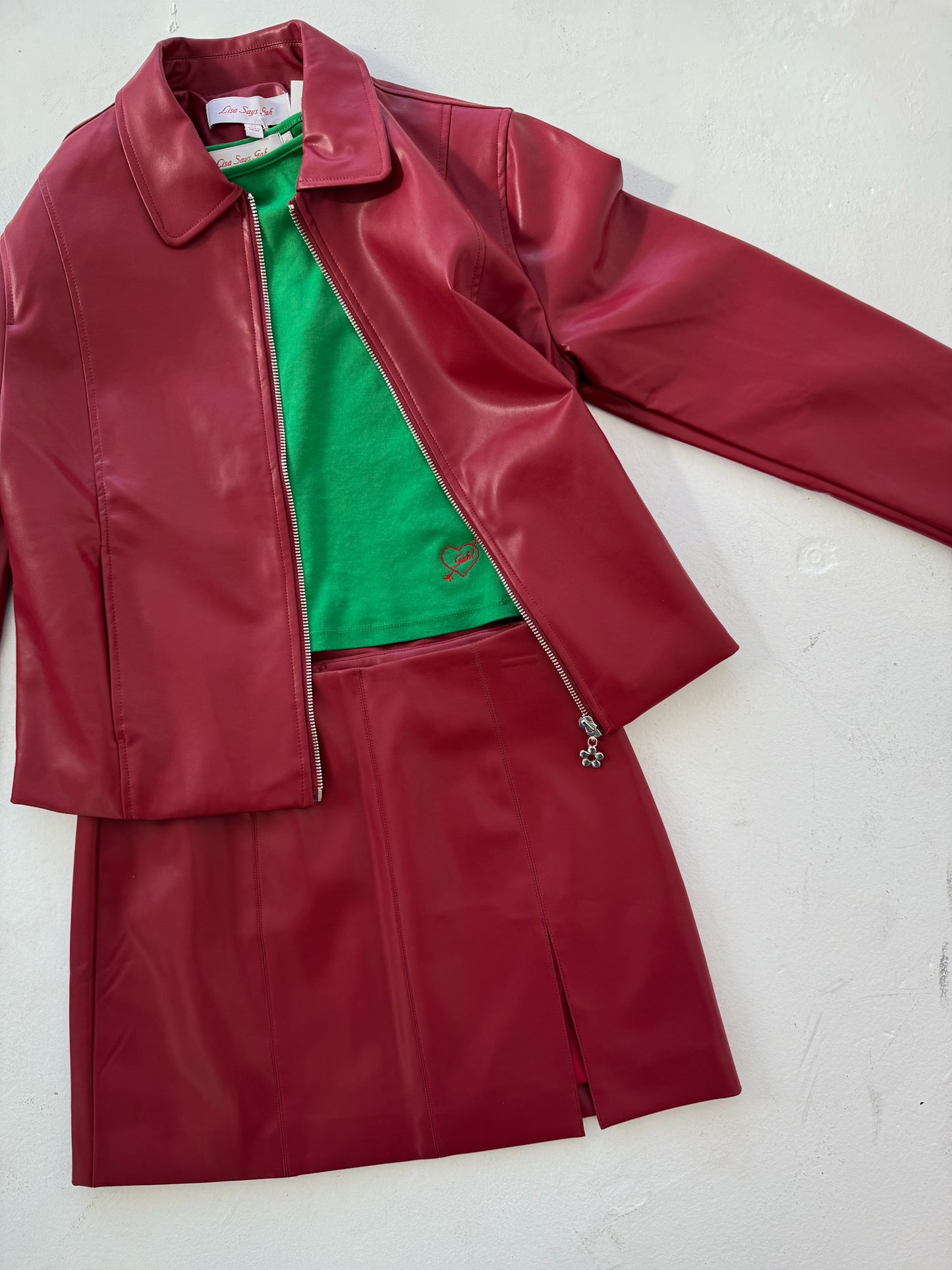 Macey Skirt - Cherry Red