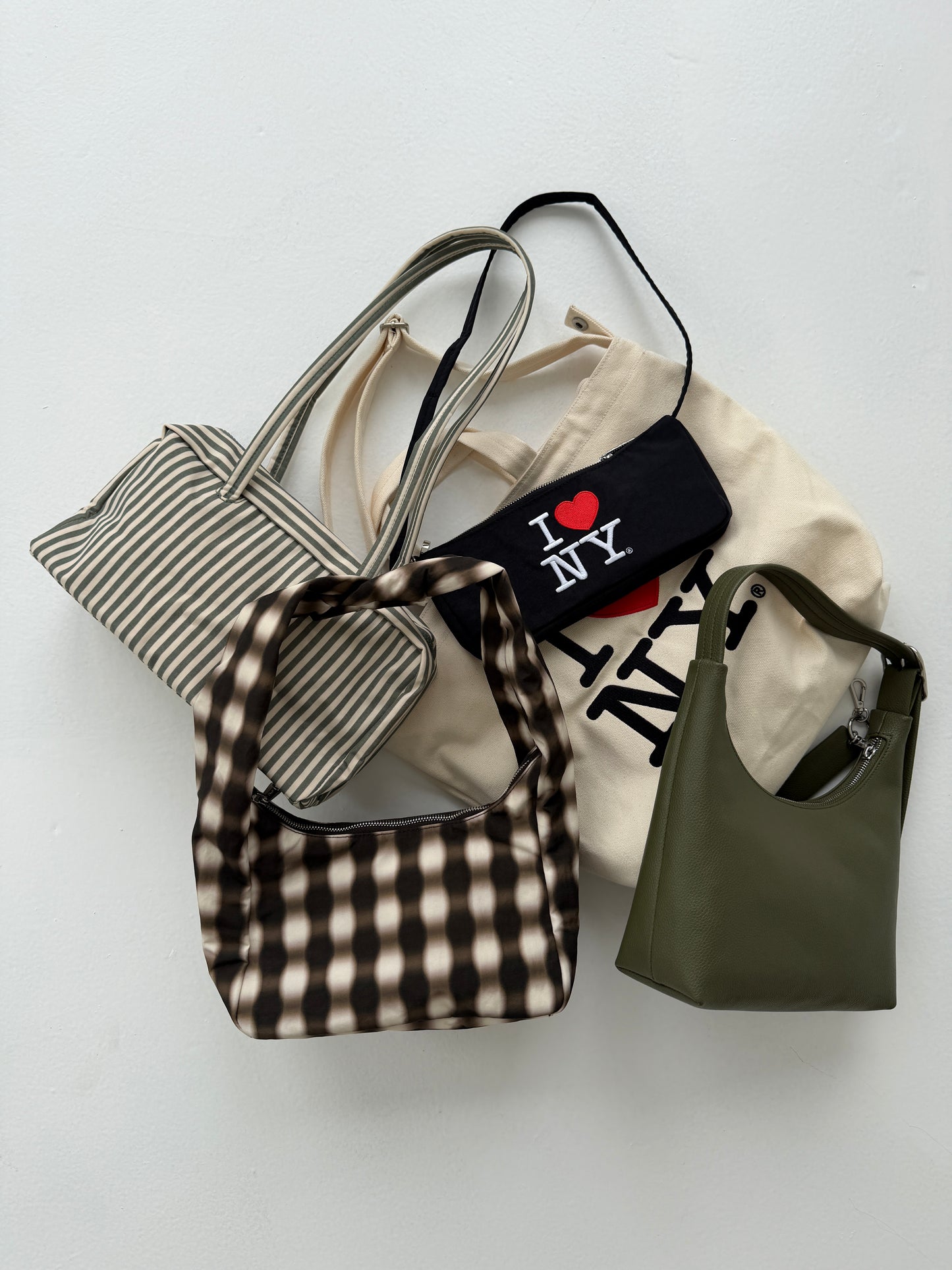 Mini Recycled Leather Shoulder Bag - Loden