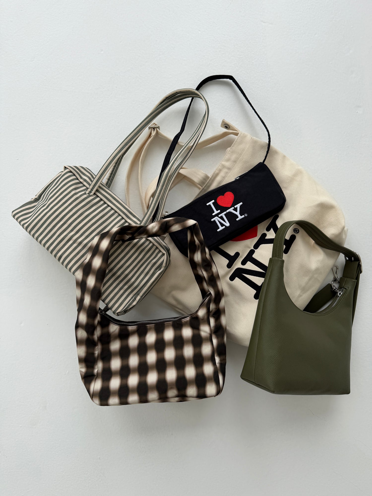 Mini Recycled Leather Shoulder Bag - Loden
