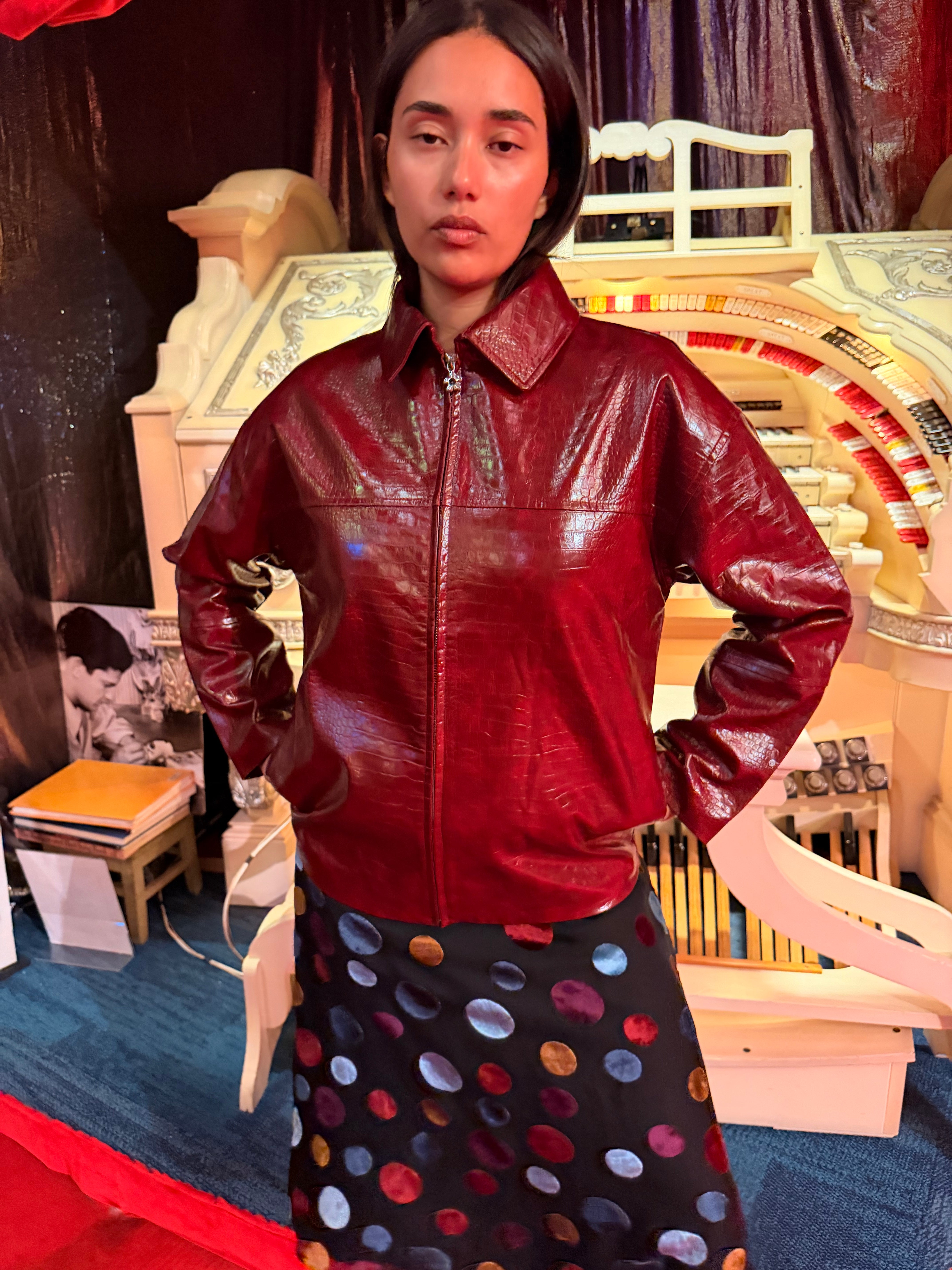 Macey Jacket - Vino Croc – Lisa Says Gah