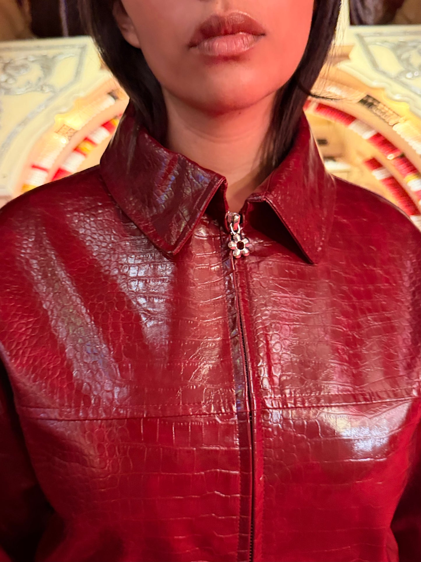 Macey Jacket - Vino Croc