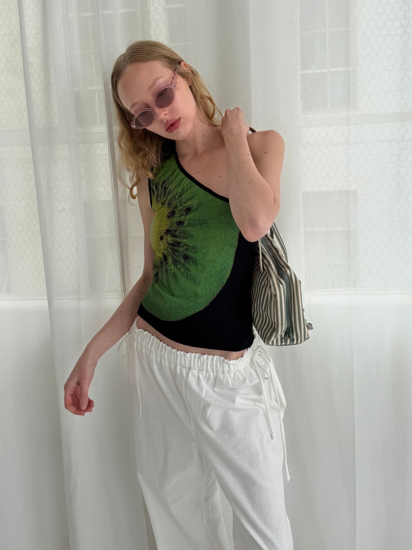 Fruit Slice One Shoulder - Kiwi