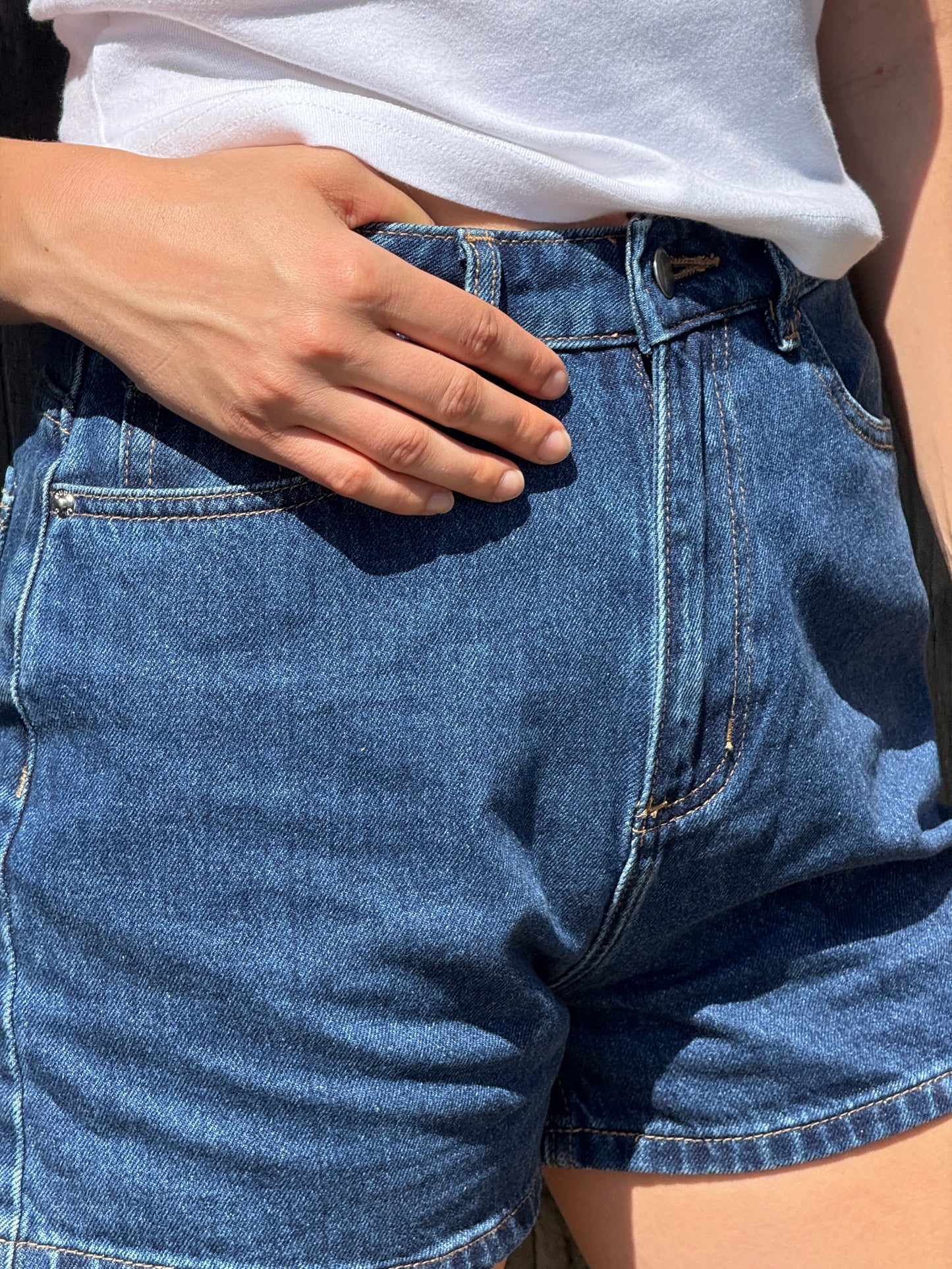 Organic Mom Short - Force Blue